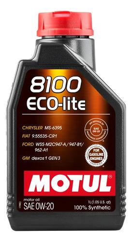 Aceite Motor Motul 8100 Eco-lite 0w-20 Gen3 Dexos1 1-litro