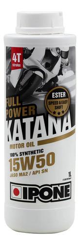 Aceite Lubricante Moto Ipone Katana 100% Sintetico 15w50 1l