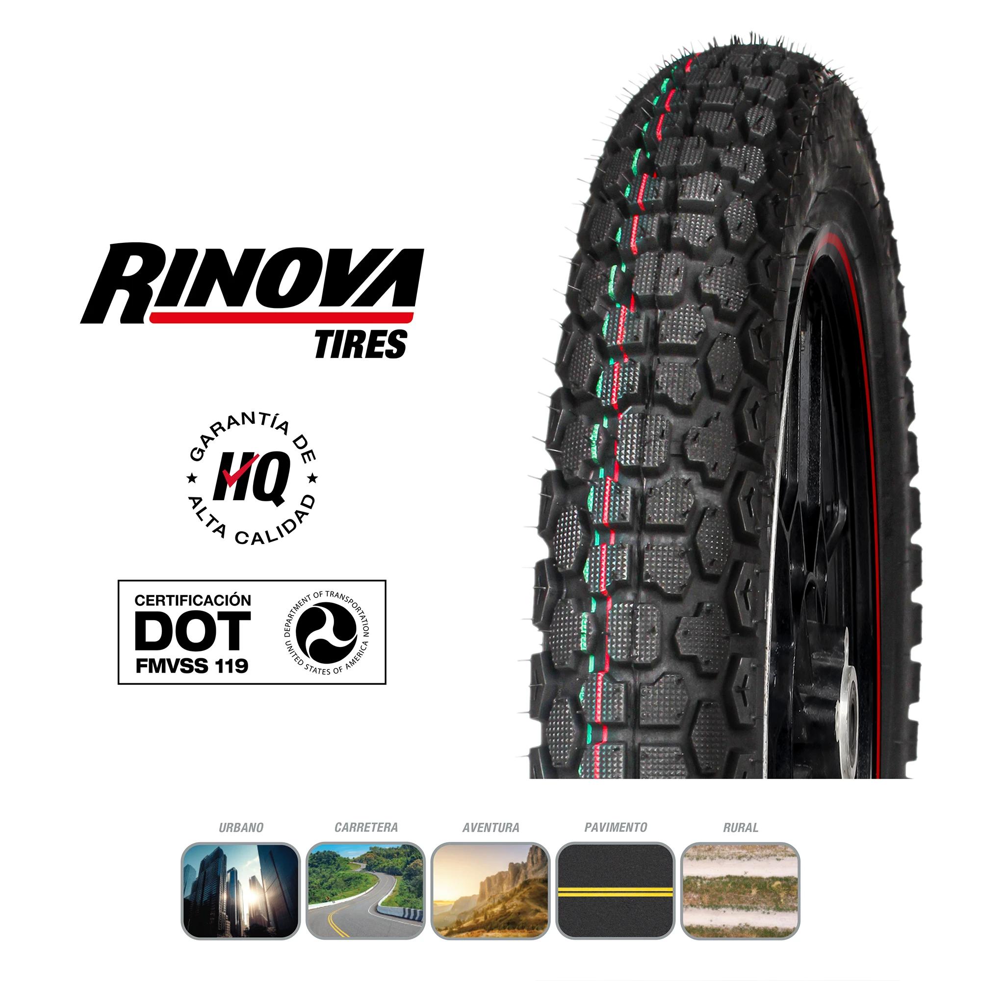 Llanta Moto Doble Propósito 90/90-17 Rinova RT-629 63L Sellomatic 5