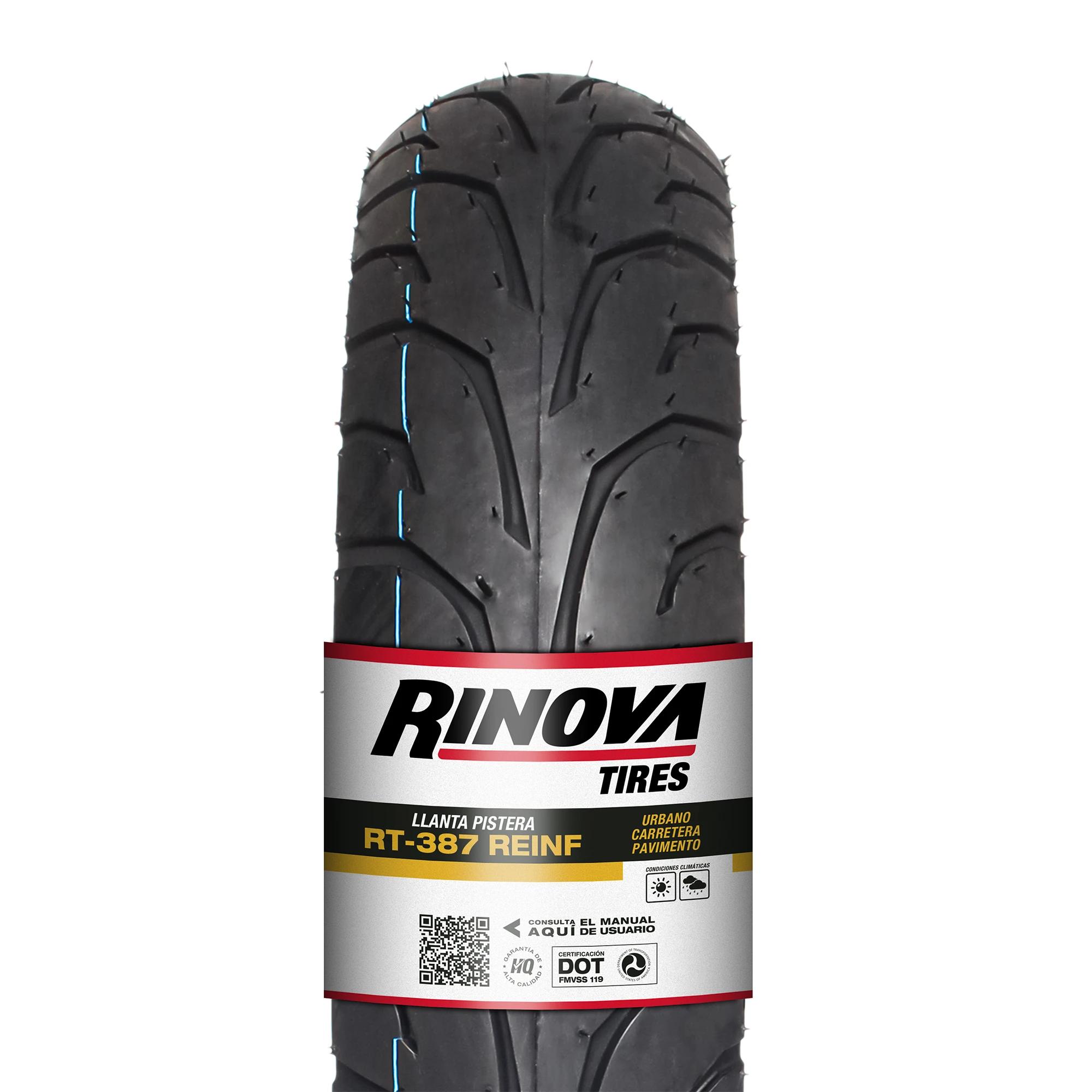 Llanta Moto Pistera 100/80-17 Rinova RT-387 58L Reforzada Sellomatic