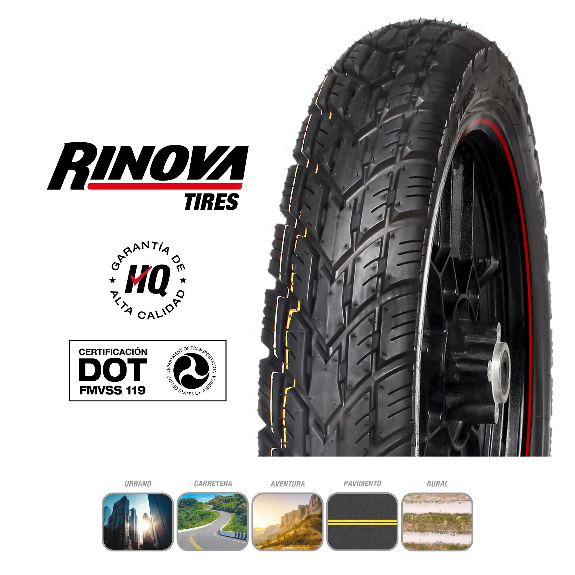 Llanta Moto Doble Propósito 110/80-17 Rinova RT-603 69L Reforzada Sellomatic 5