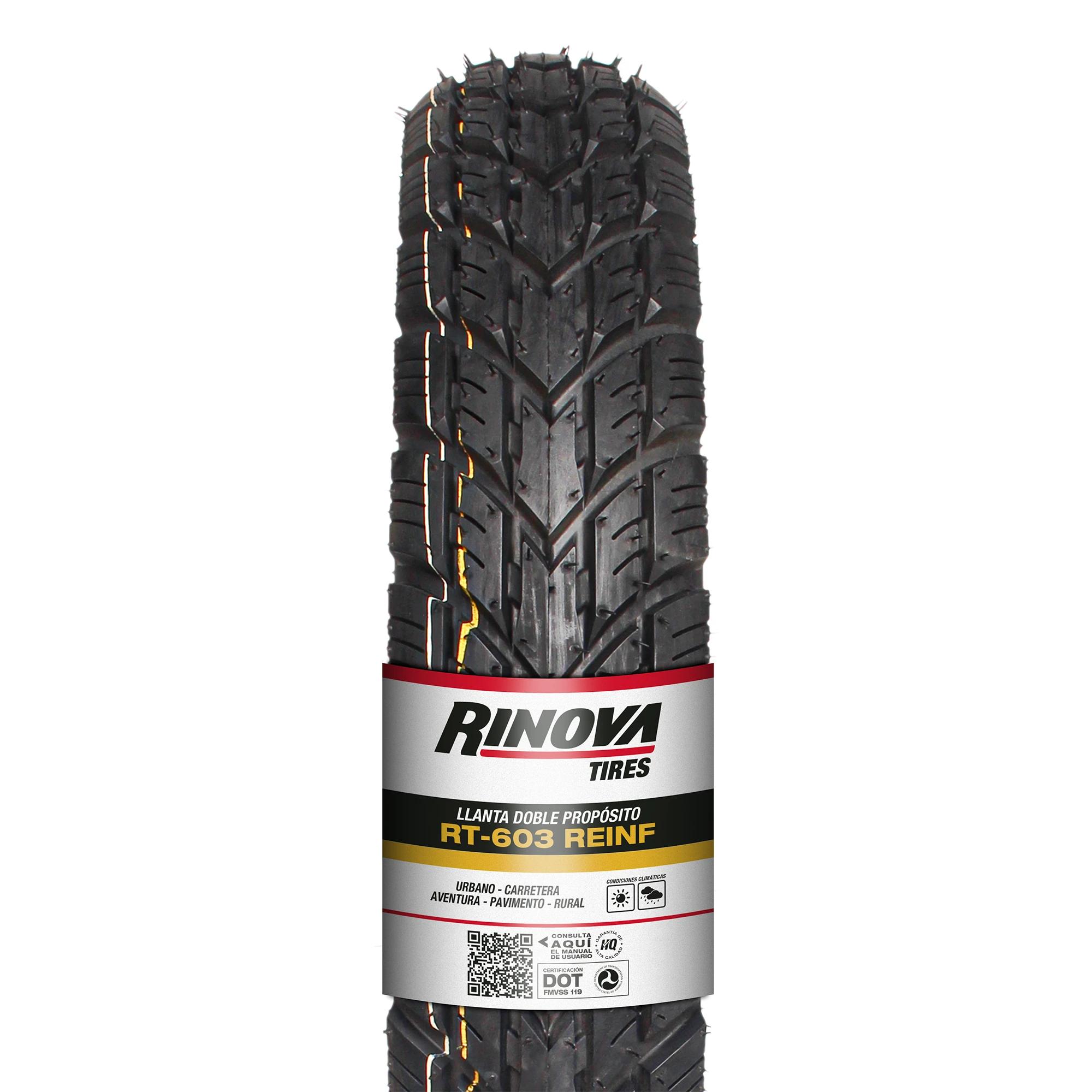 Llanta Moto Doble Propósito 110/80-17 Rinova RT-603 69L Reforzada Sellomatic