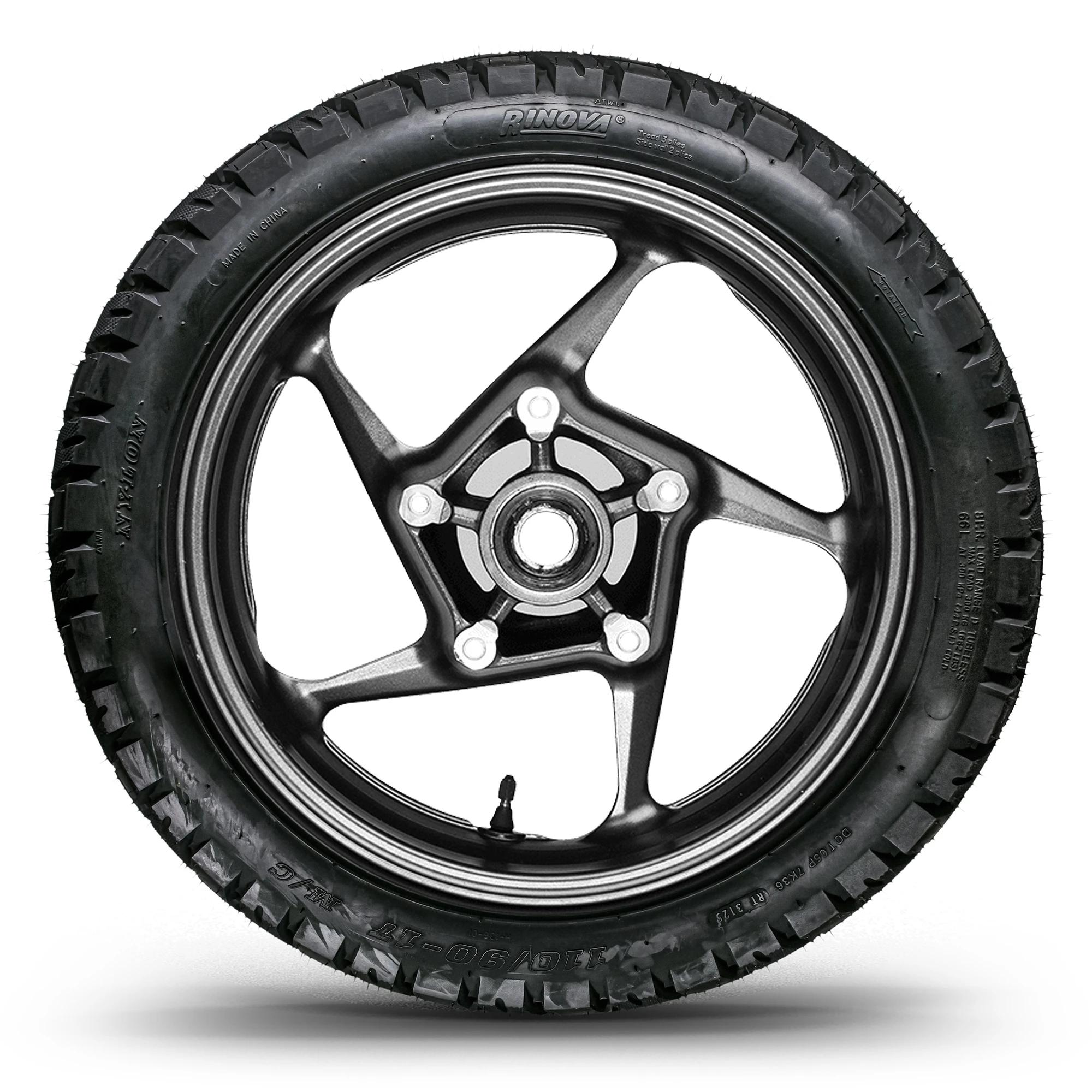 Llanta Moto Doble Propósito 110/90-17 Rinova RT-136 66L Sellomatic 3