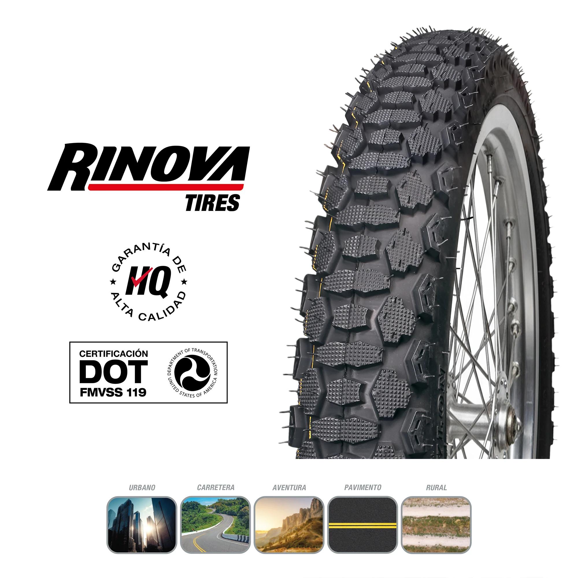Llanta Moto Doble Propósito 275-18 Rinova Tires RT-626 TT 51L 5