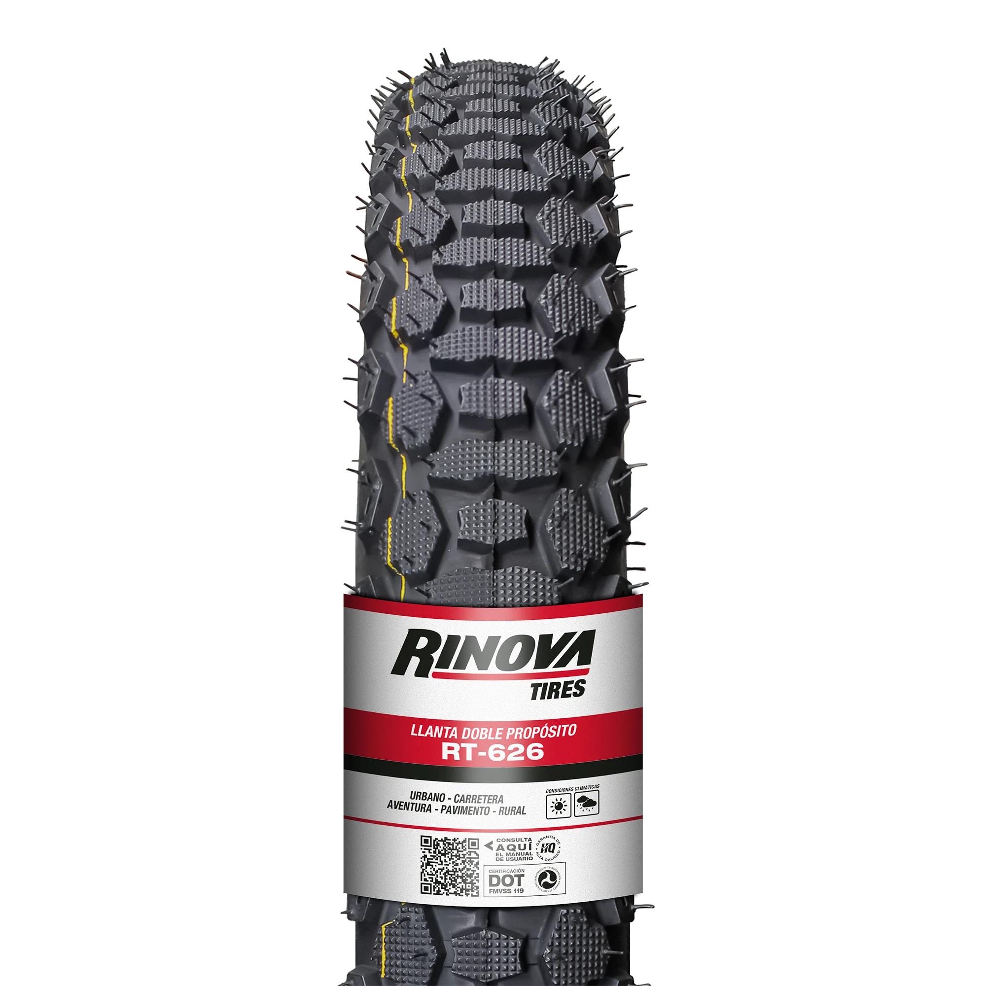 Llanta Moto Doble Propósito 275-18 Rinova Tires RT-626 TT 51L