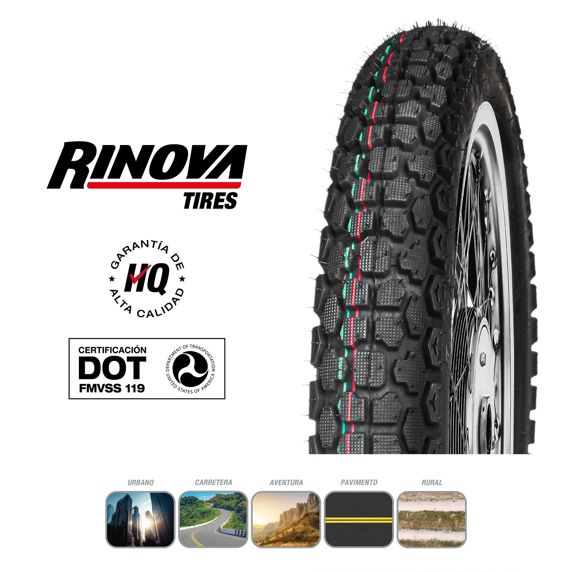 Llanta Moto Doble Propósito 300-18 Rinova Tires RT-629 TT 55L 5