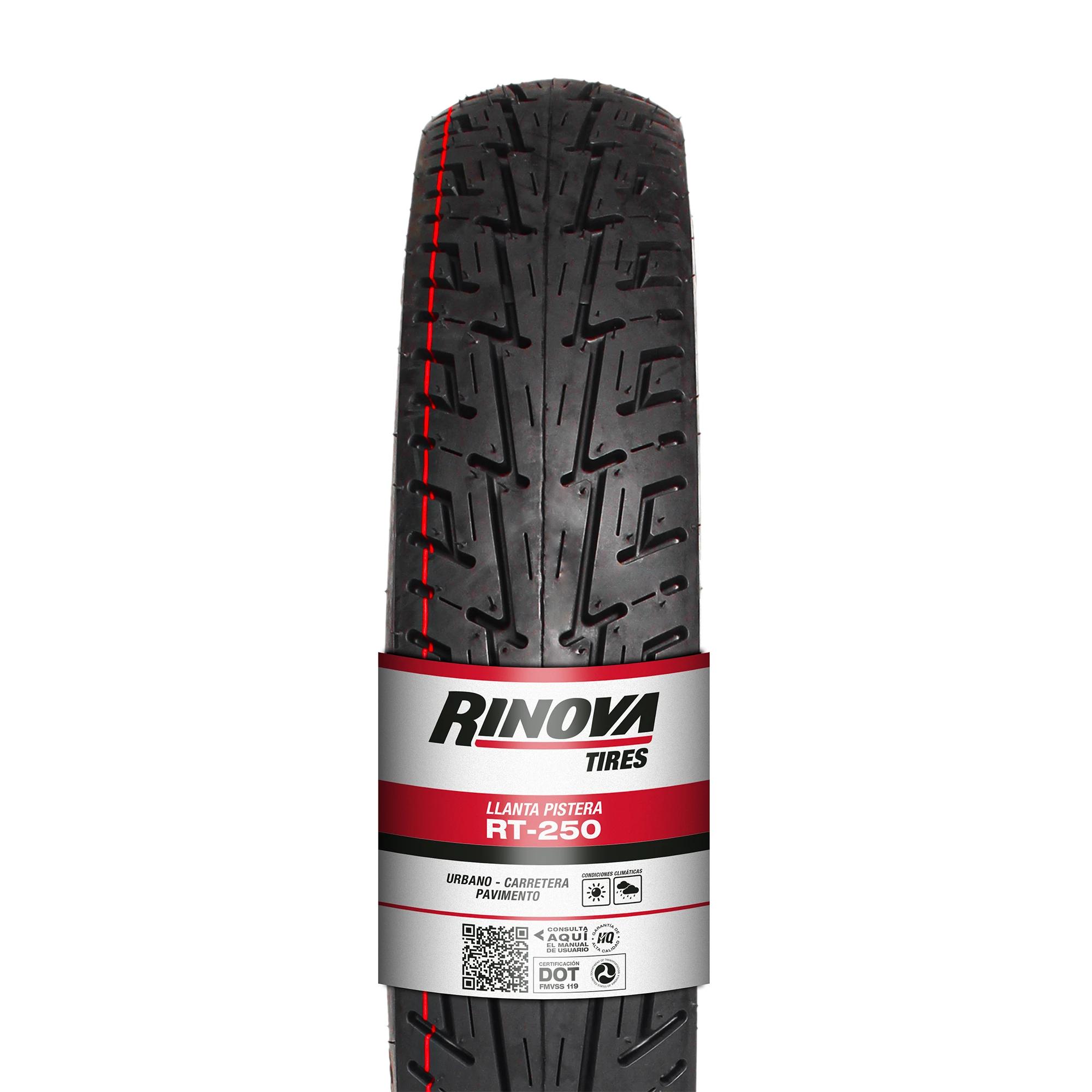 Llanta Moto Pistera 100/90-18 Rinova Tires RT-250 68L Sellomatic