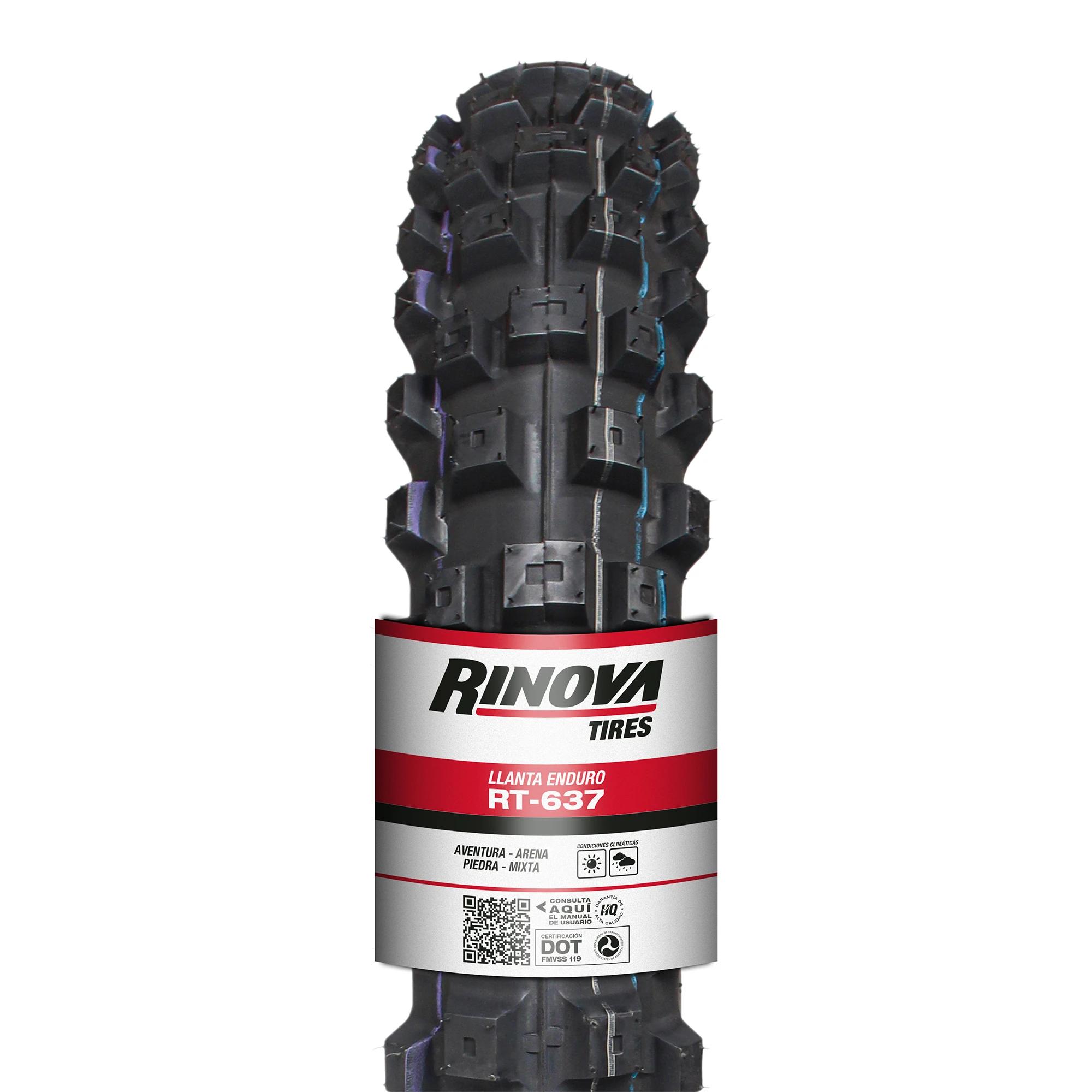 Llanta Moto Enduro 410-18 Rinova Tires RT-637 TT 65L