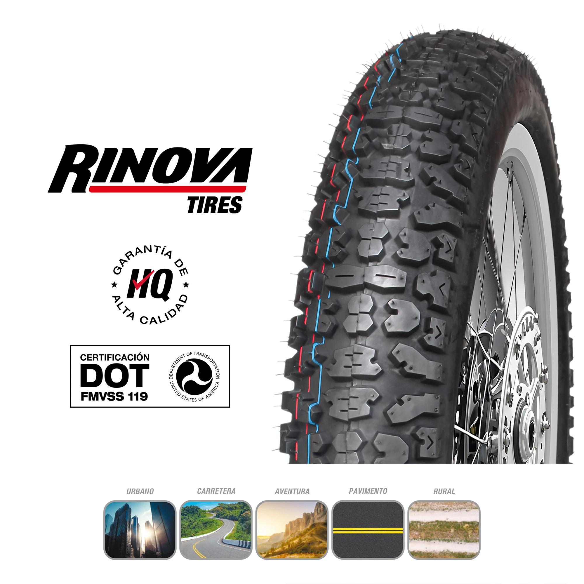 Llanta Moto Doble Propósito 410-18 Rinova Tires RT-630 TT 65L 5