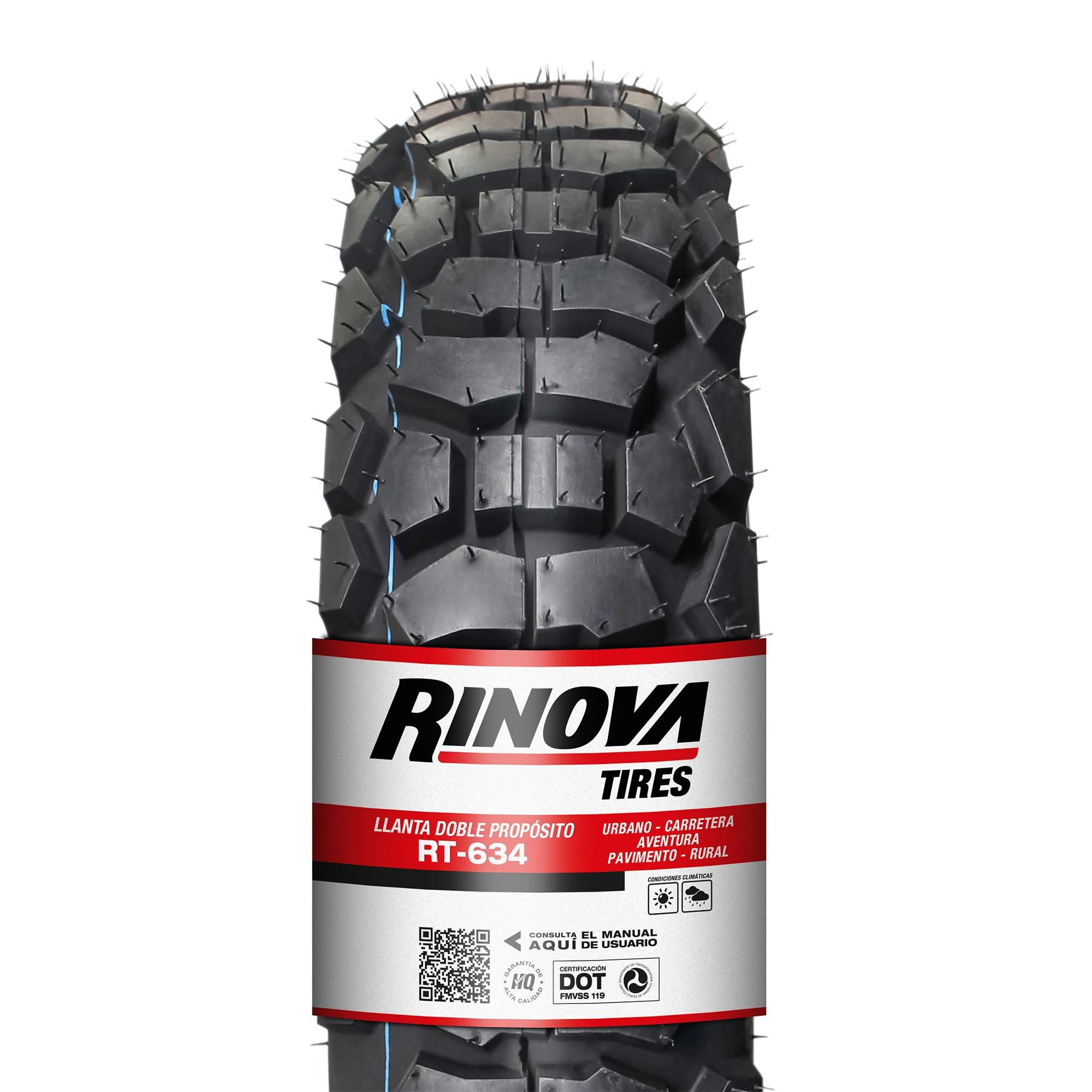 Llanta Moto Doble Propósito 120/90-18 Rinova RT-634 TT 77P