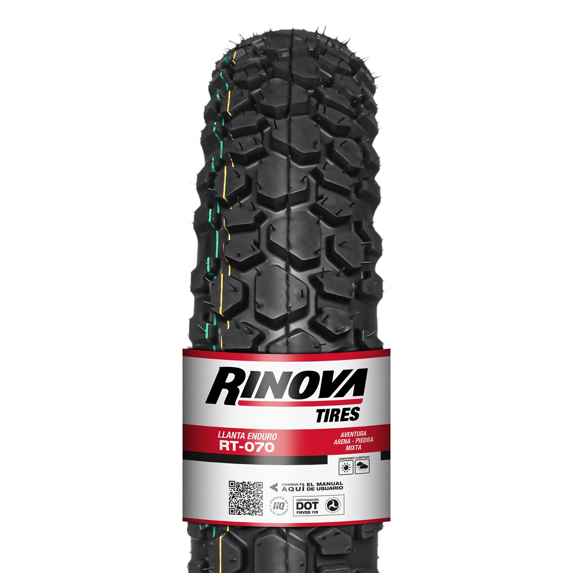 Llanta Moto Enduro 90/90-19 Rinova Tires RT-070 TT 64P
