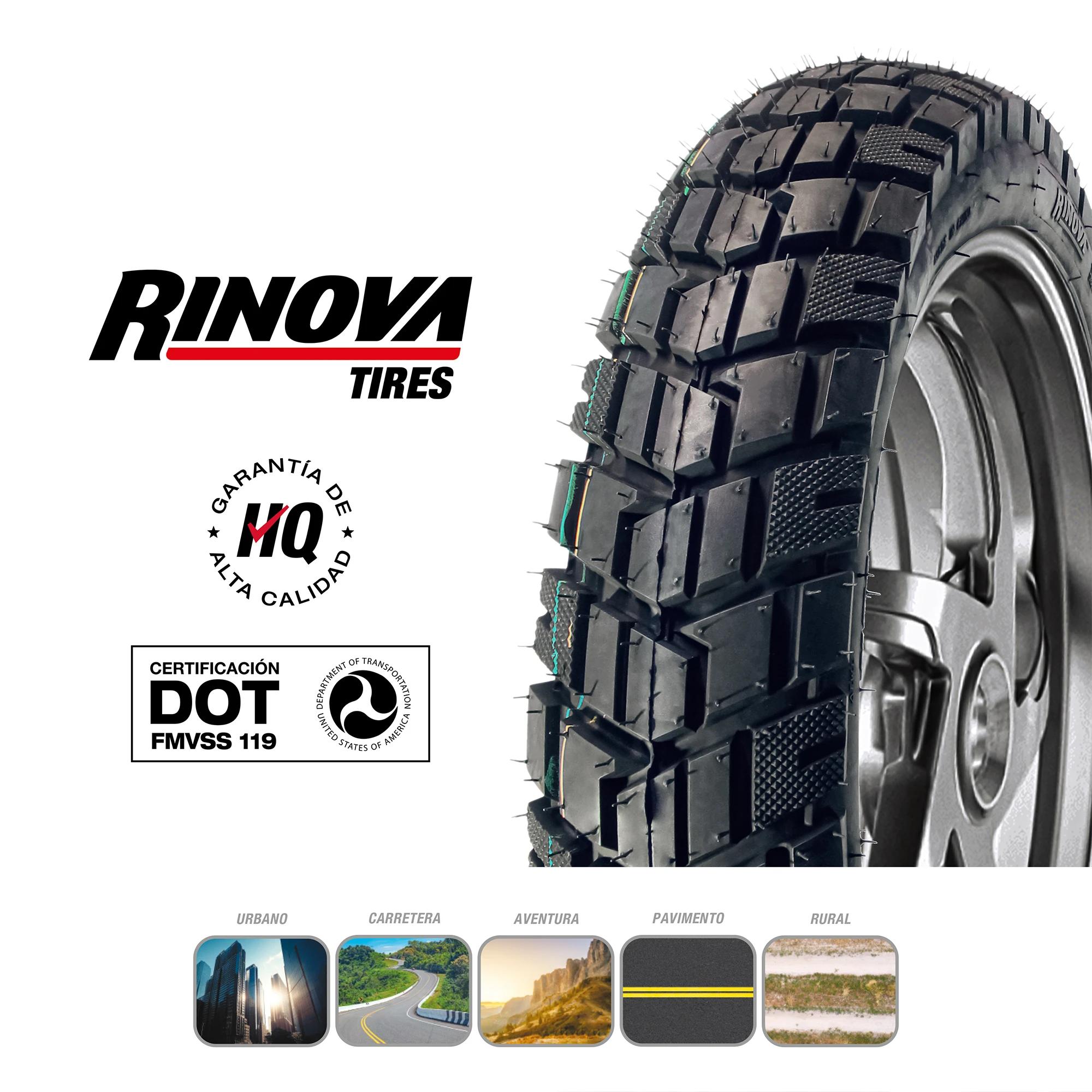 Llanta Moto Doble Propósito 90/90-19 Rinova RT-136 TT 64P 5