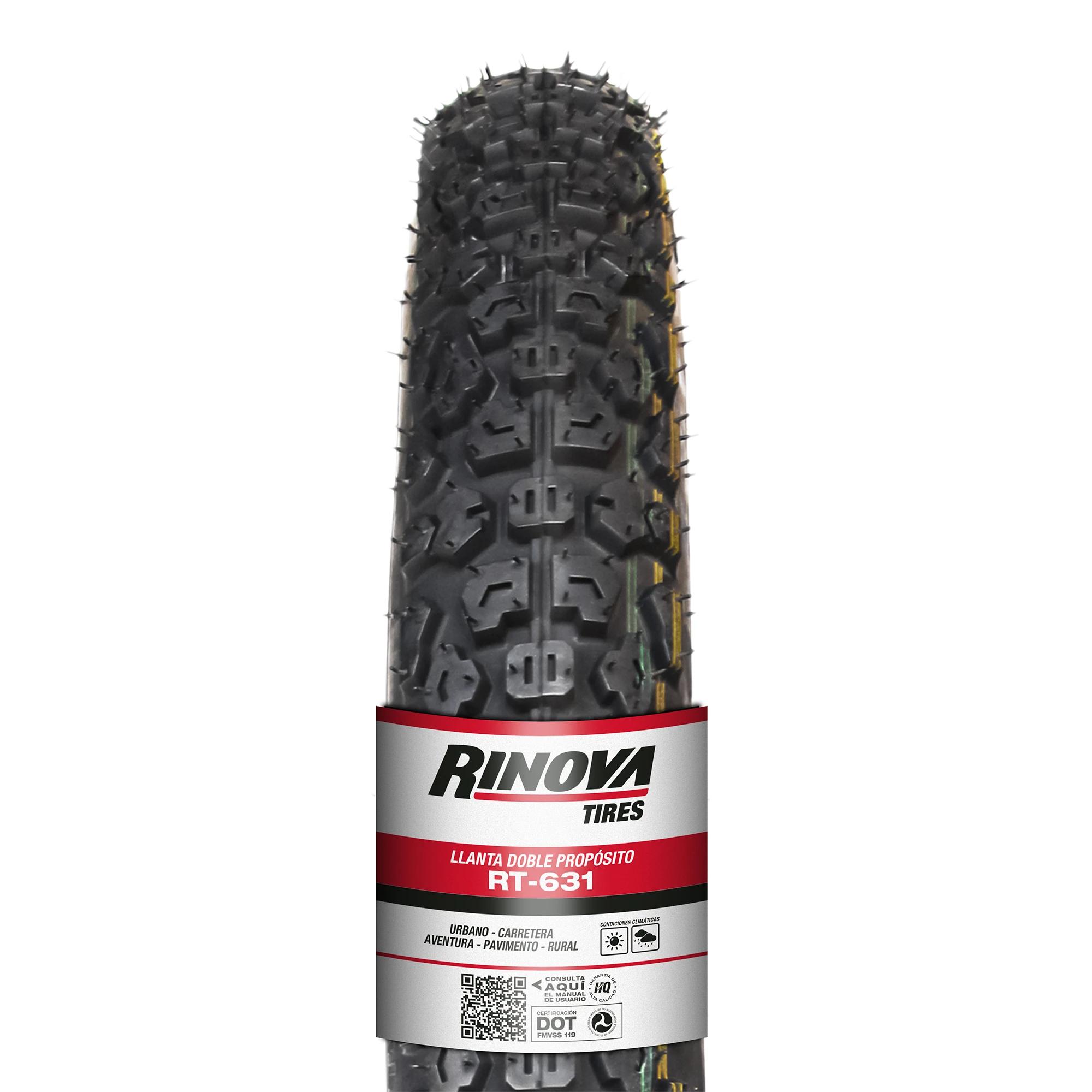 Llanta Moto Doble Propósito 275-21 Rinova RT-631 TT 52L