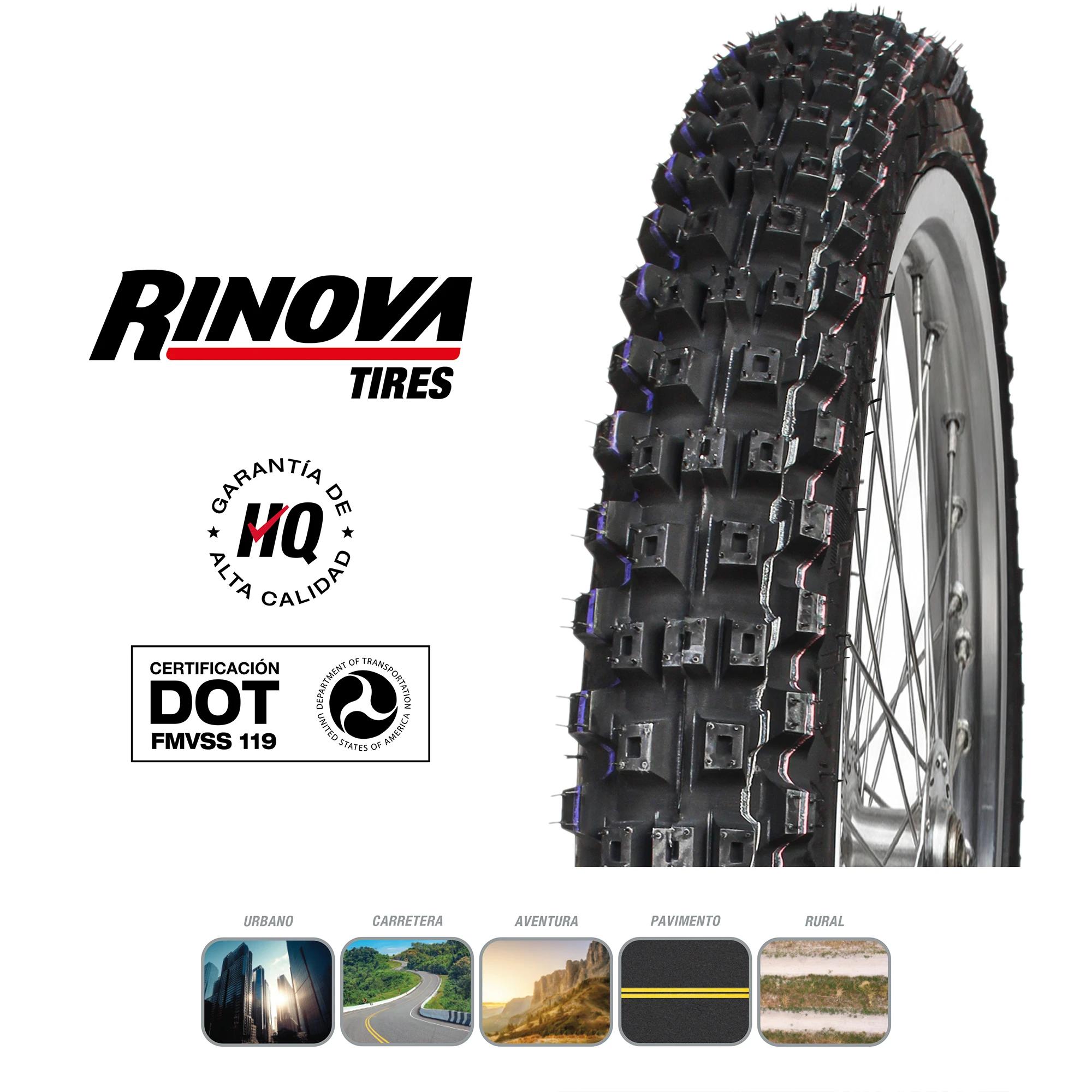 Llanta Moto Enduro 275-21 Rinova Tires RT-638 TT 57L 5