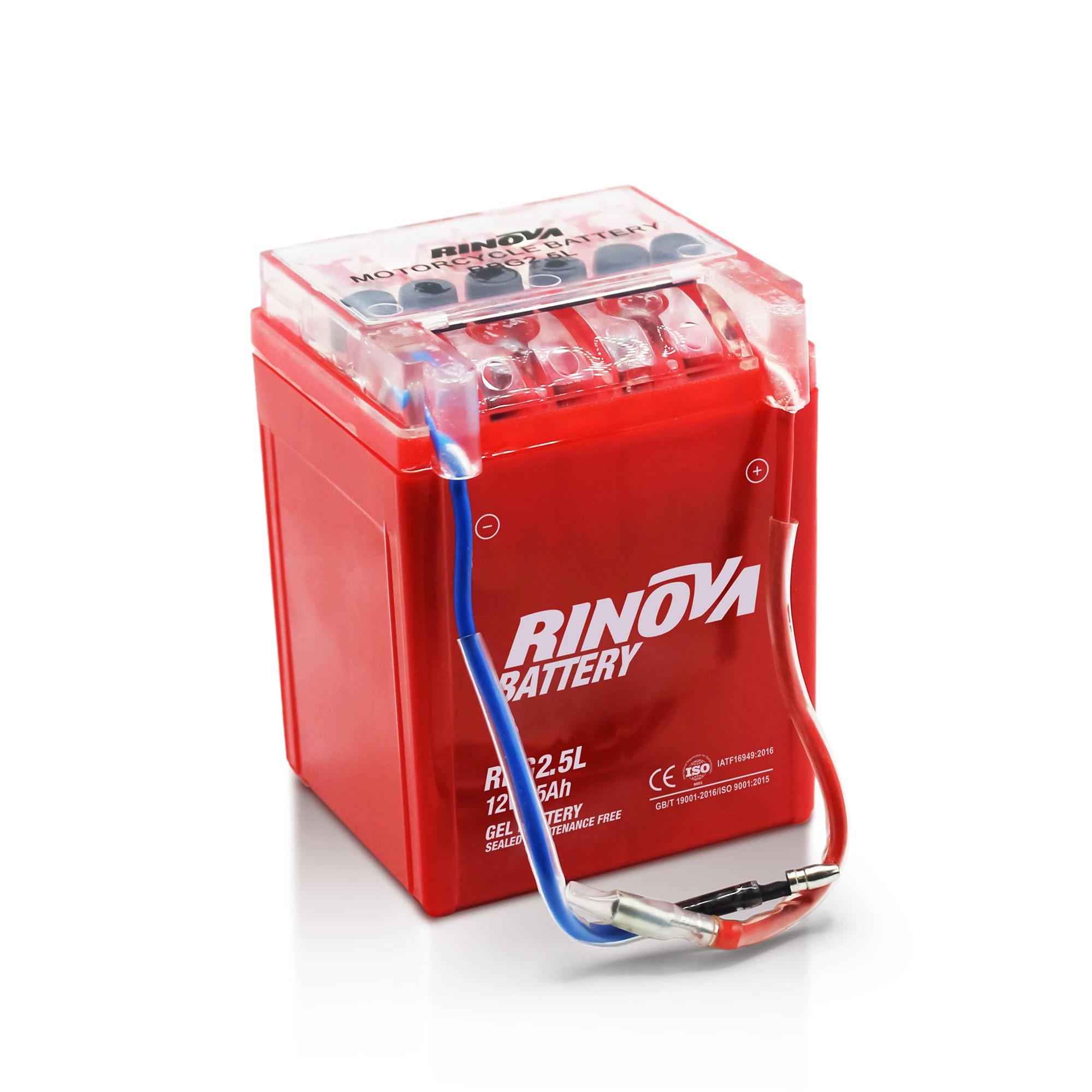 Batería de Gel 12V 2.5Ah para Motocicleta RBG2.5L Rinova Battery 2