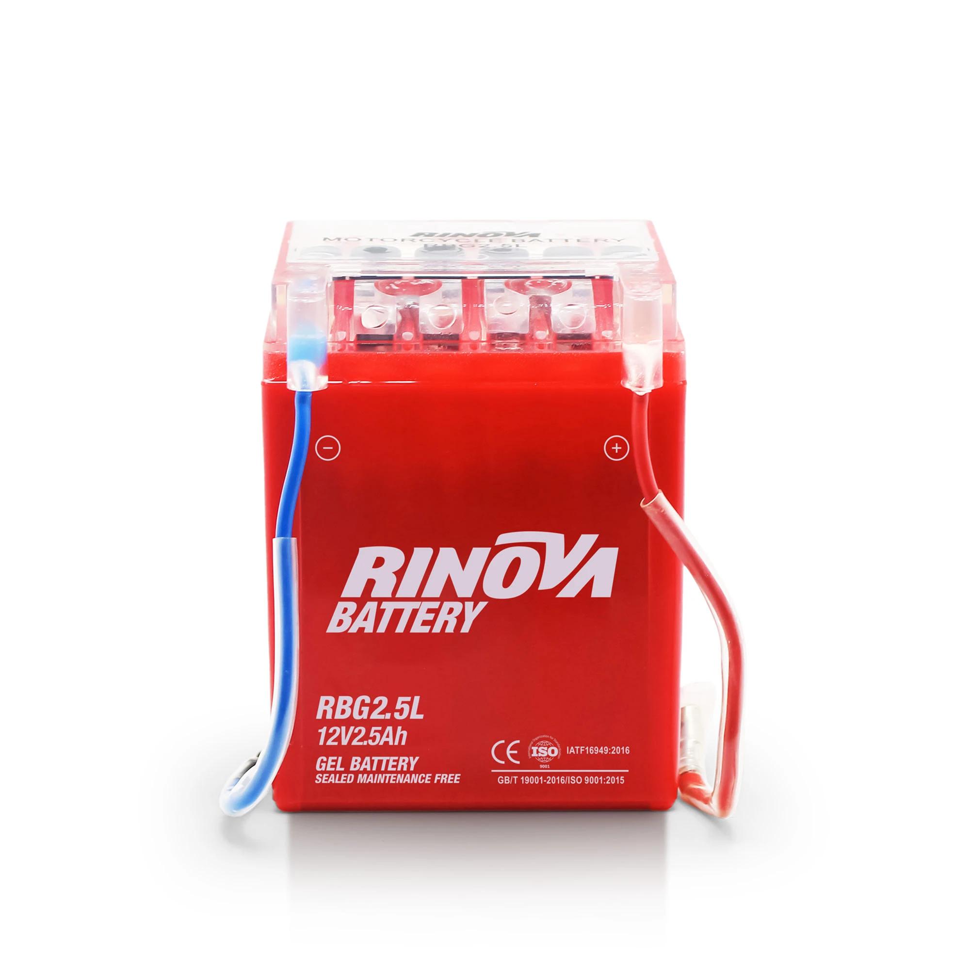Batería de Gel 12V 2.5Ah para Motocicleta RBG2.5L Rinova Battery