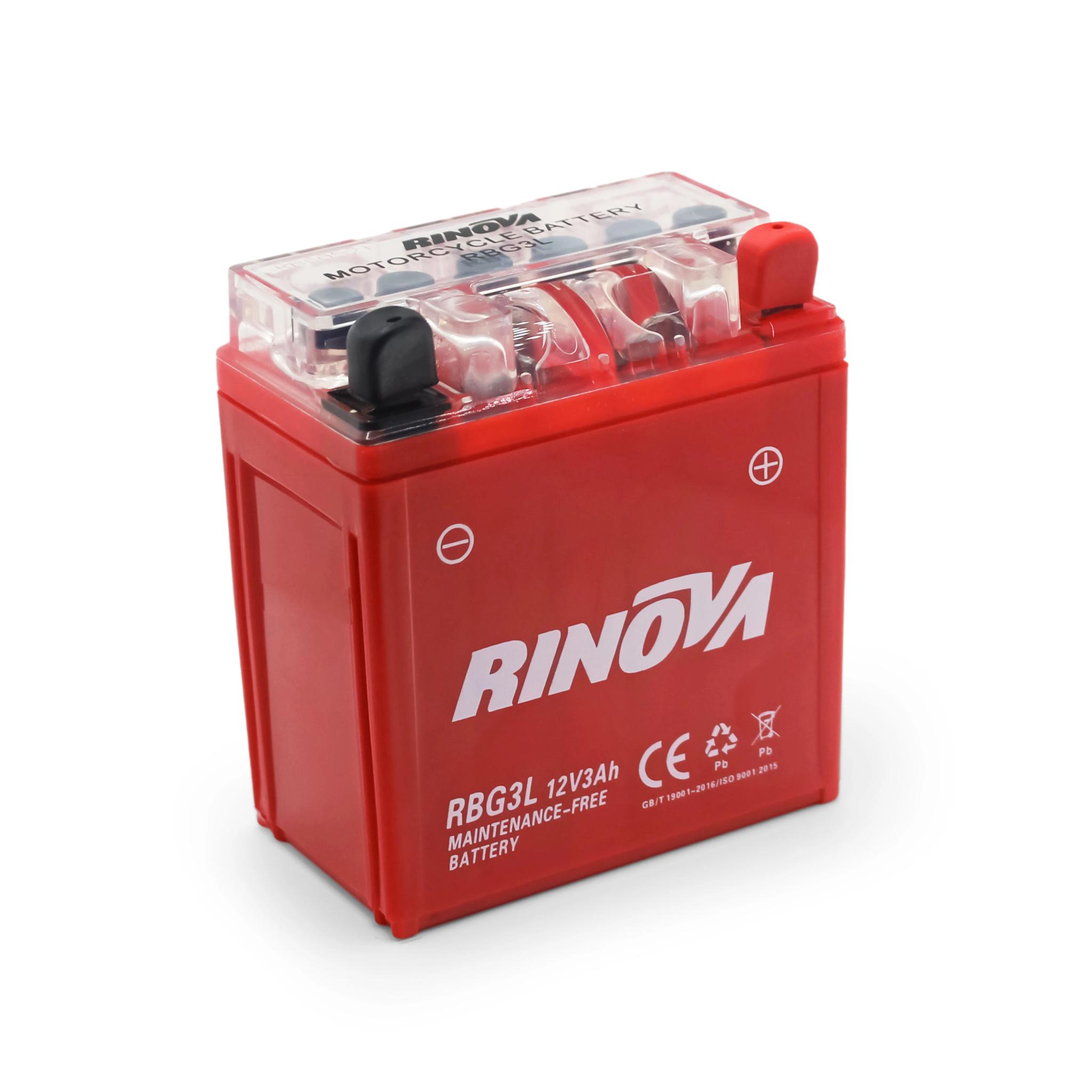 Batería de Gel 12V 3Ah para Motocicleta RBG3L Rinova Battery 2