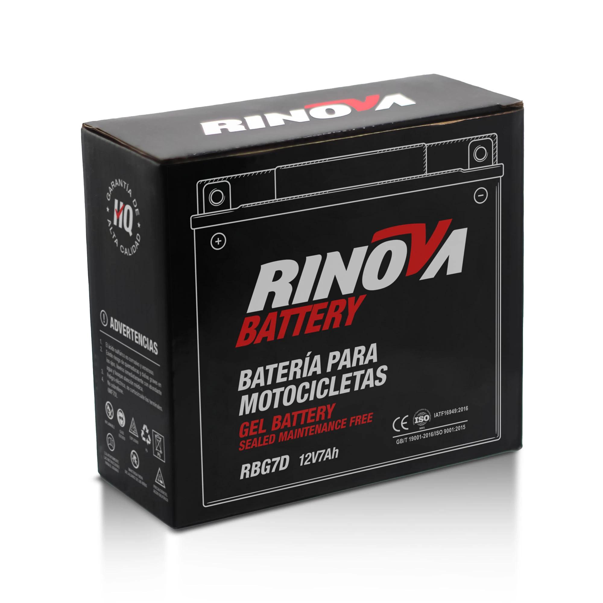 Batería de Gel 12V 7Ah para Motocicleta RBG7D Rinova Battery 3
