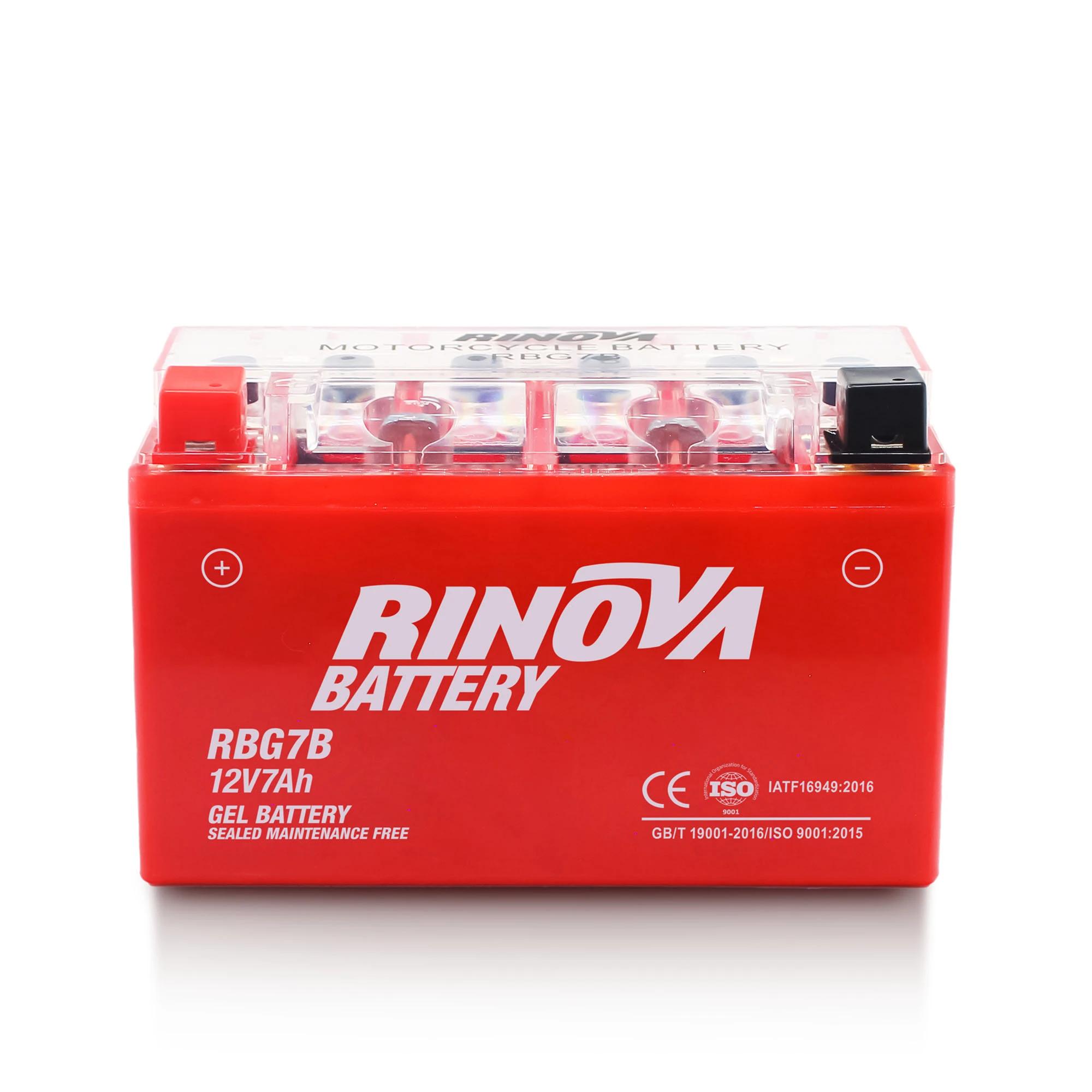 Batería de Gel 12V 7Ah para Motocicleta RBG7B Rinova Battery
