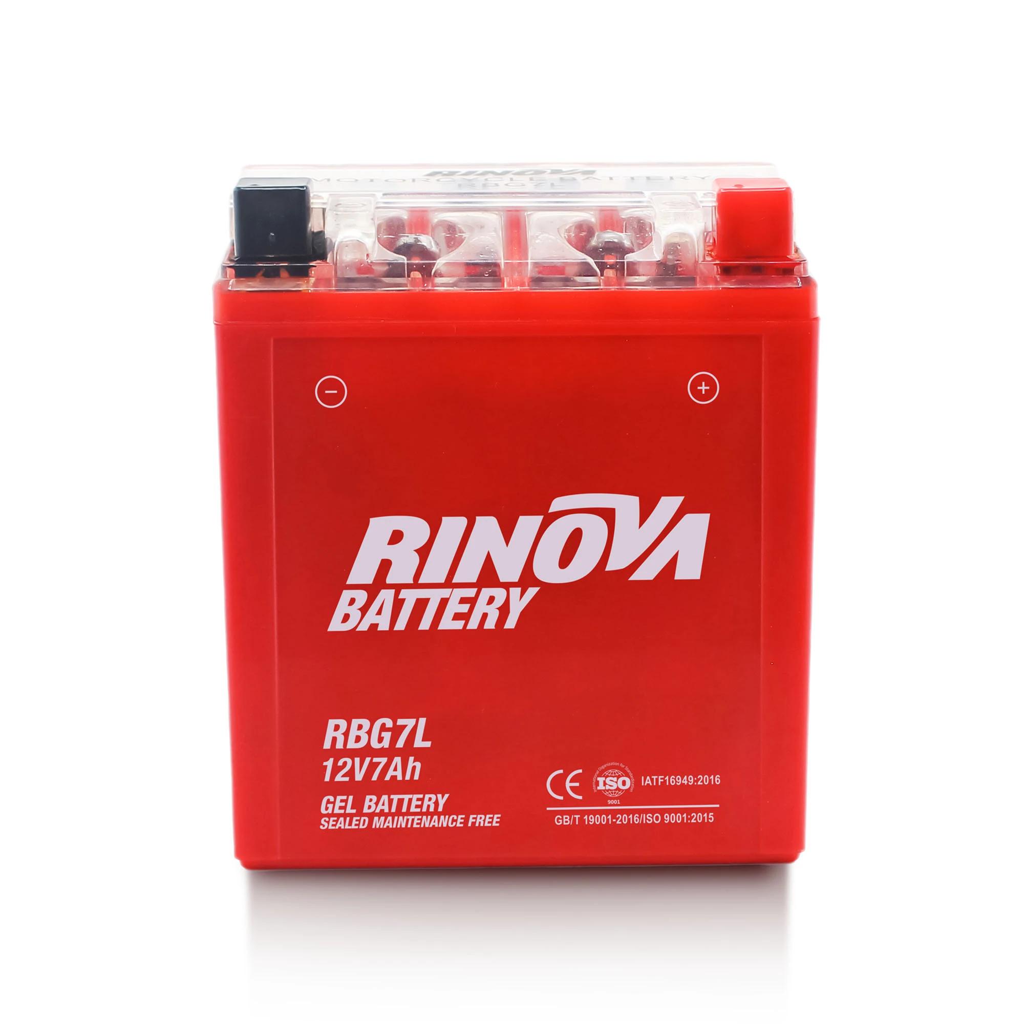 Batería de Gel 12V 7Ah para Motocicleta RBG7L Rinova Battery