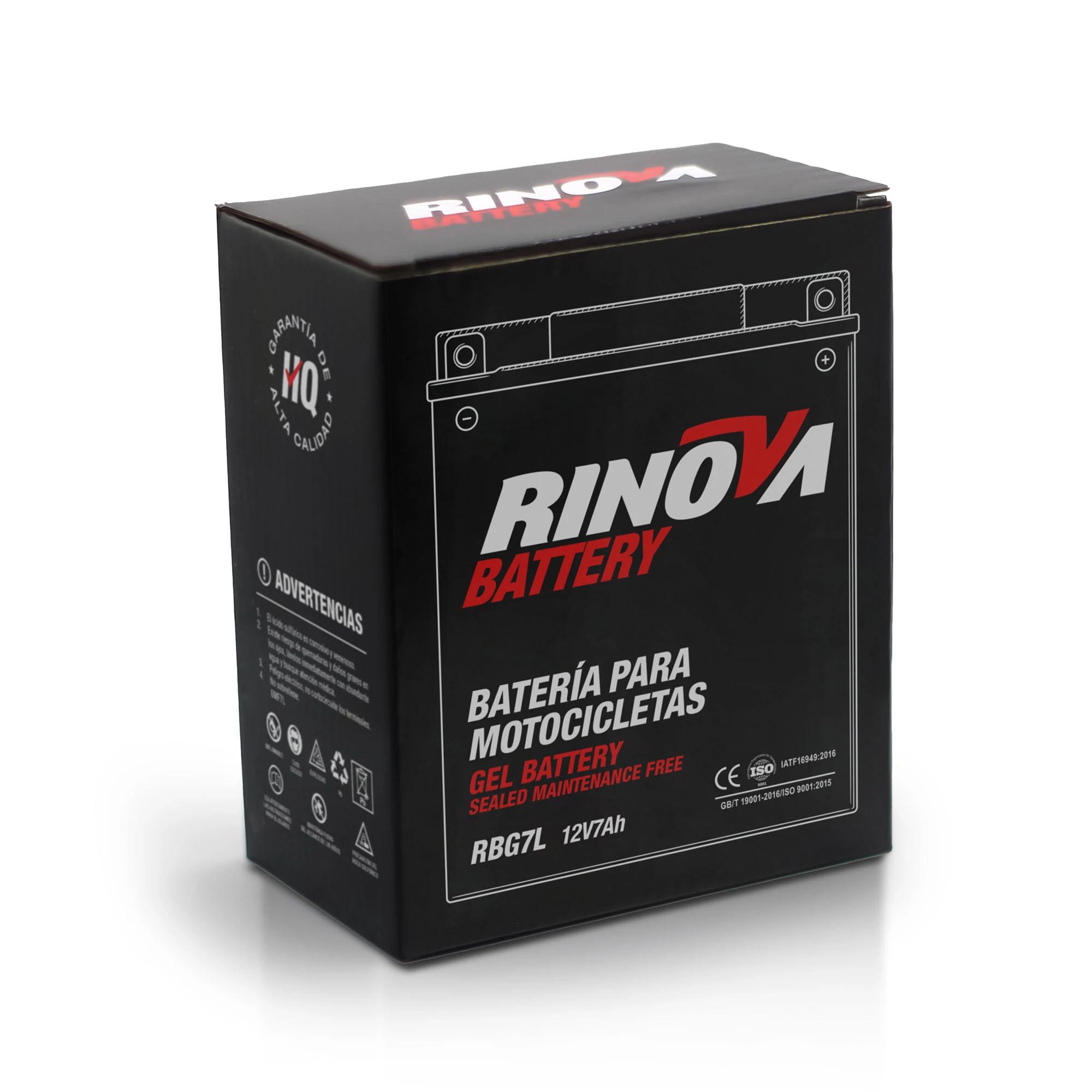 Batería de Gel 12V 7Ah para Motocicleta RBG7L Rinova Battery 3