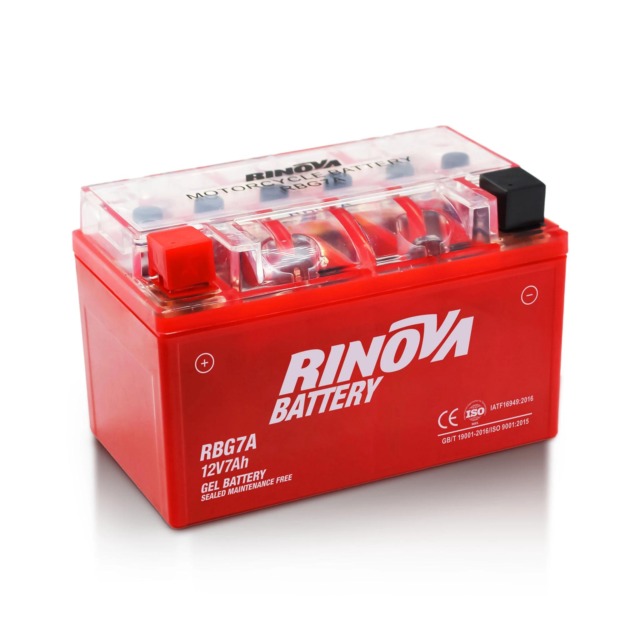 Batería de Gel 12V 7Ah para Motocicleta RBG7A Rinova Battery 2