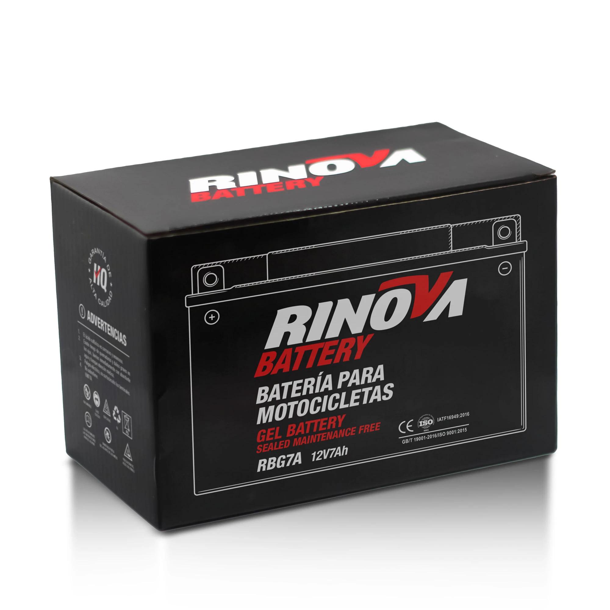 Batería de Gel 12V 7Ah para Motocicleta RBG7A Rinova Battery 3