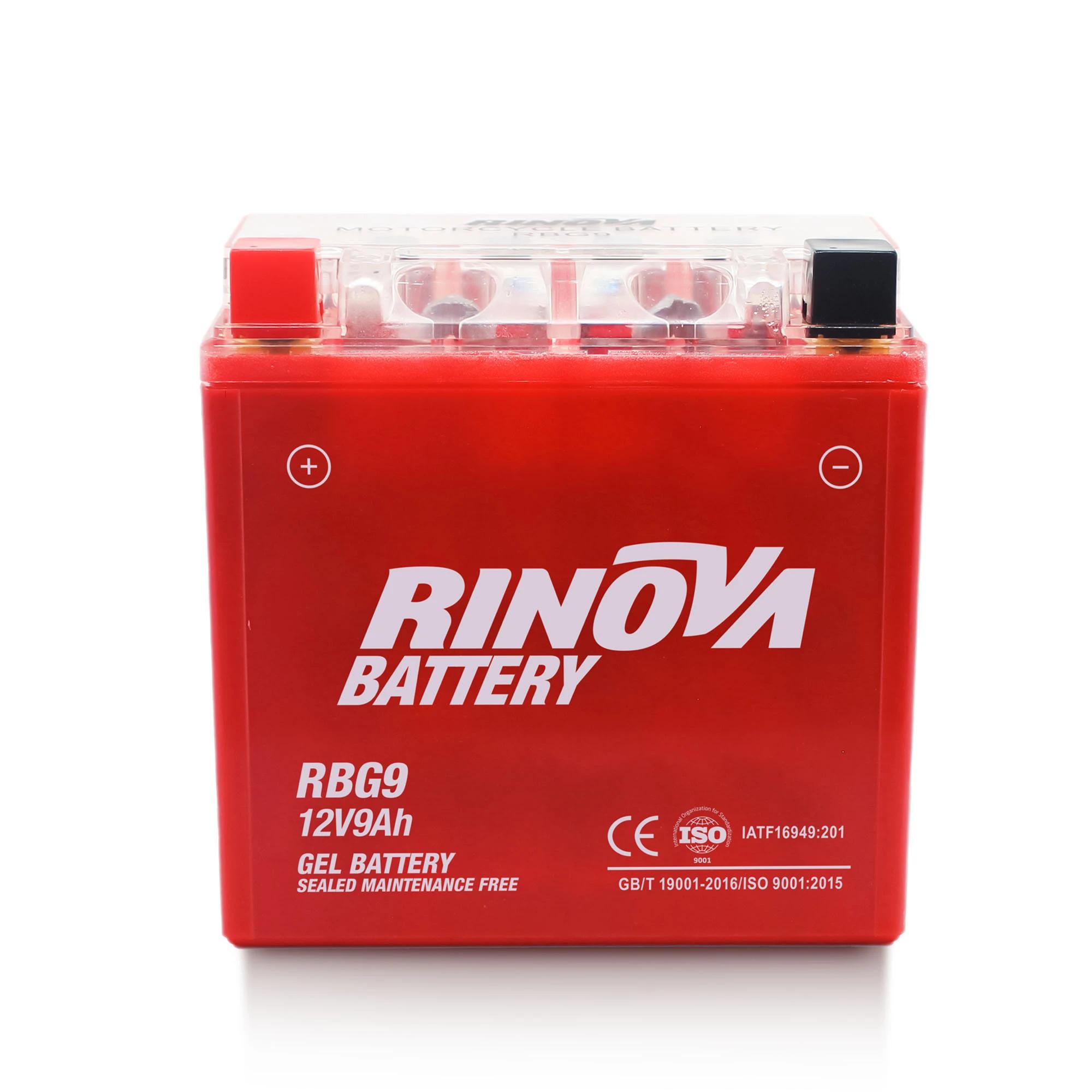 Batería de Gel 12V 9Ah para Motocicleta RBG9 Rinova Battery