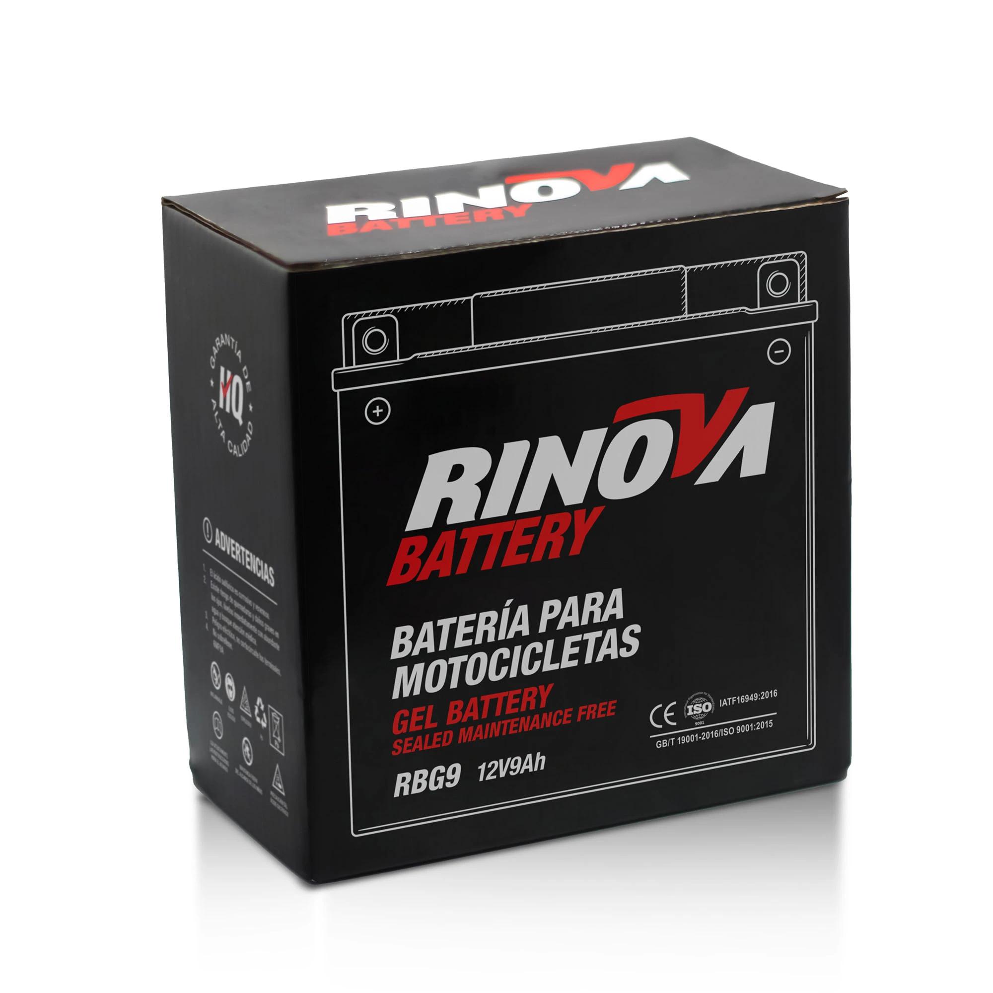 Batería de Gel 12V 9Ah para Motocicleta RBG9 Rinova Battery 3