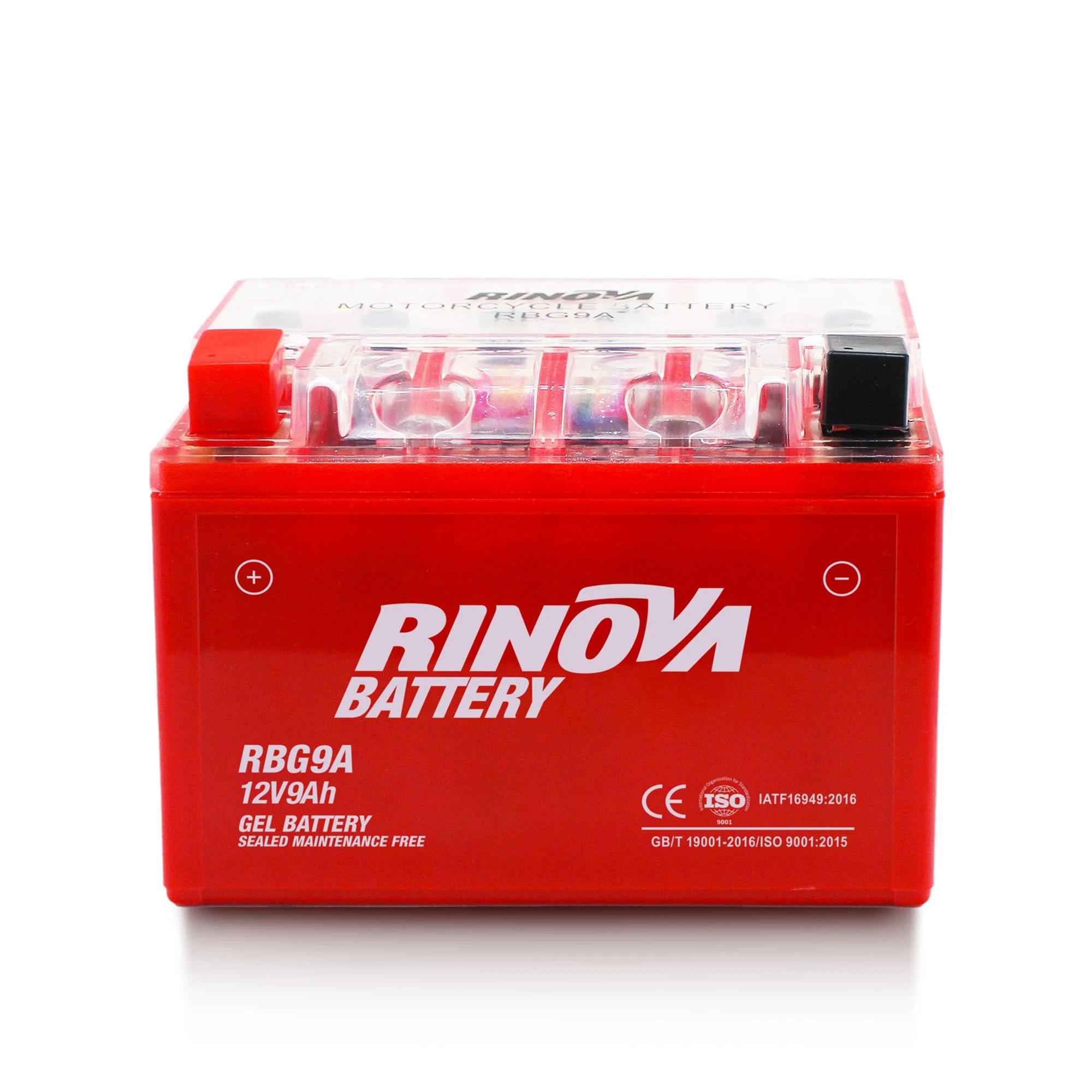 Batería de Gel 12V 9Ah para Motocicleta RBG9A Rinova Battery