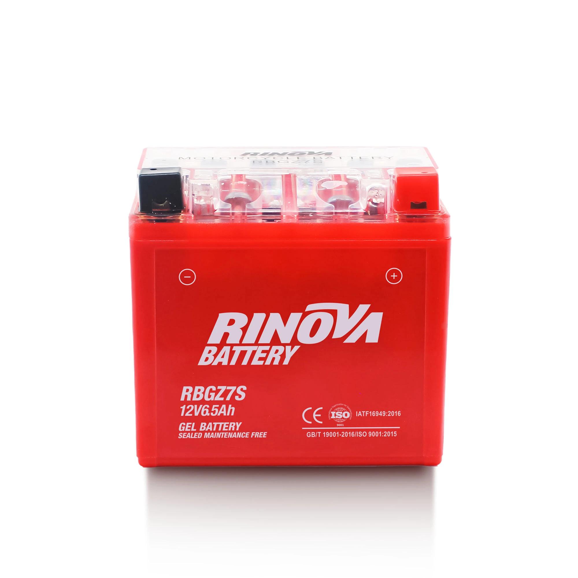 Batería de Gel 12V 6.5Ah para Motocicleta RBGZ7S Rinova Battery