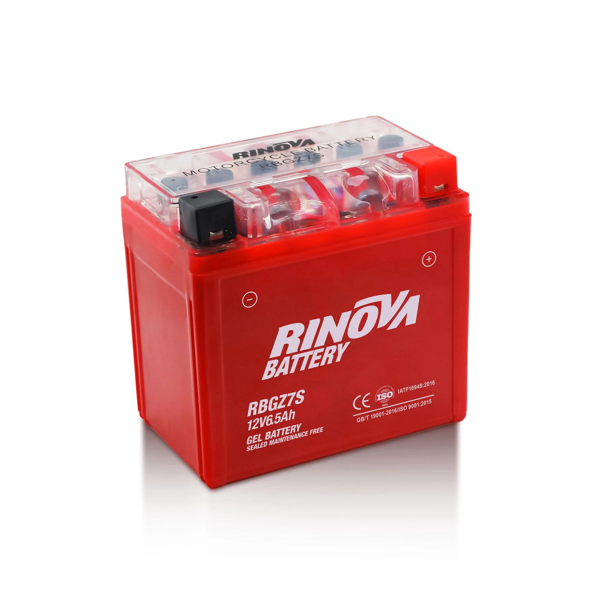 Batería de Gel 12V 6.5Ah para Motocicleta RBGZ7S Rinova Battery 2