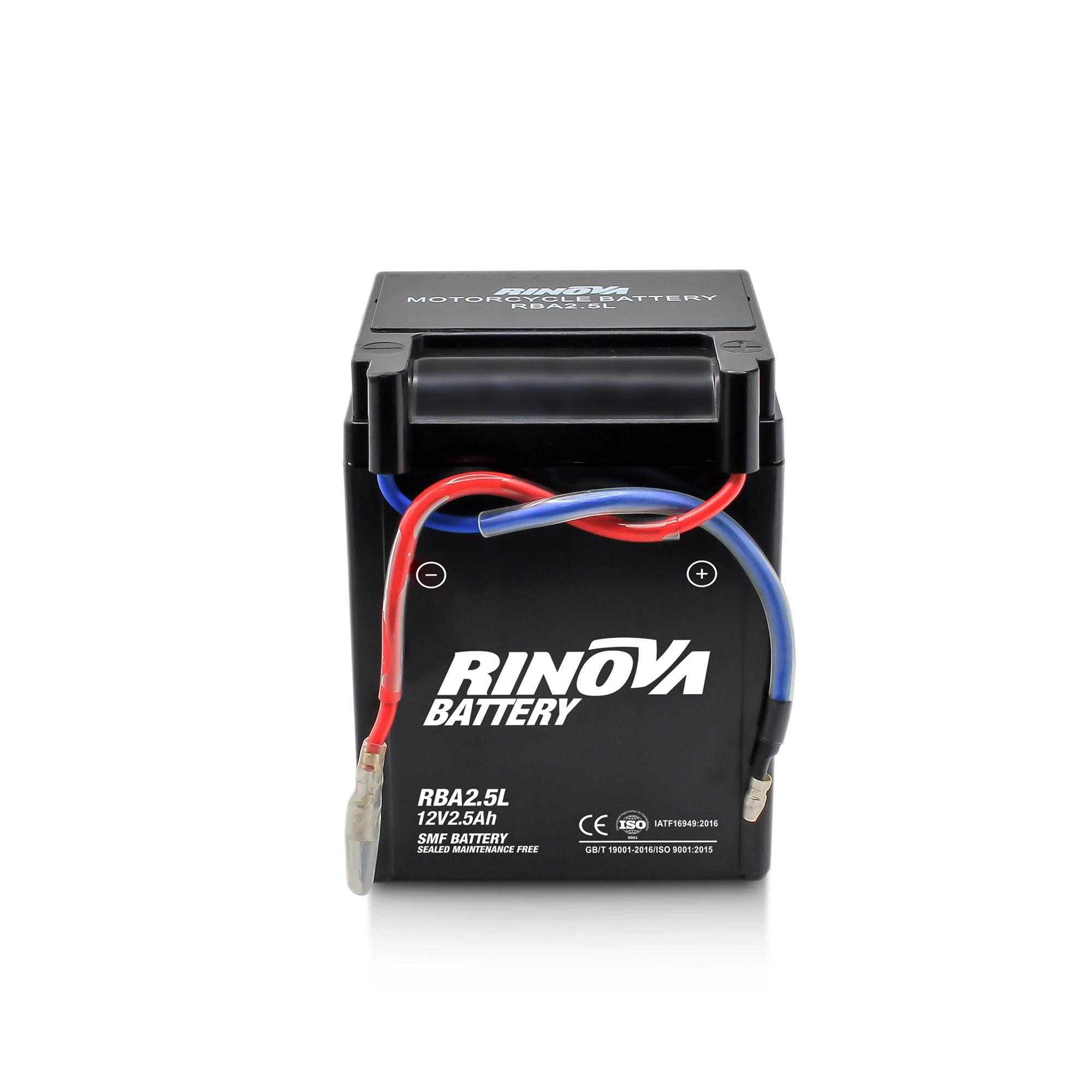 Batería Tipo Pila 12V 2.5Ah para Motocicleta RBA2.5L Rinova Battery 2