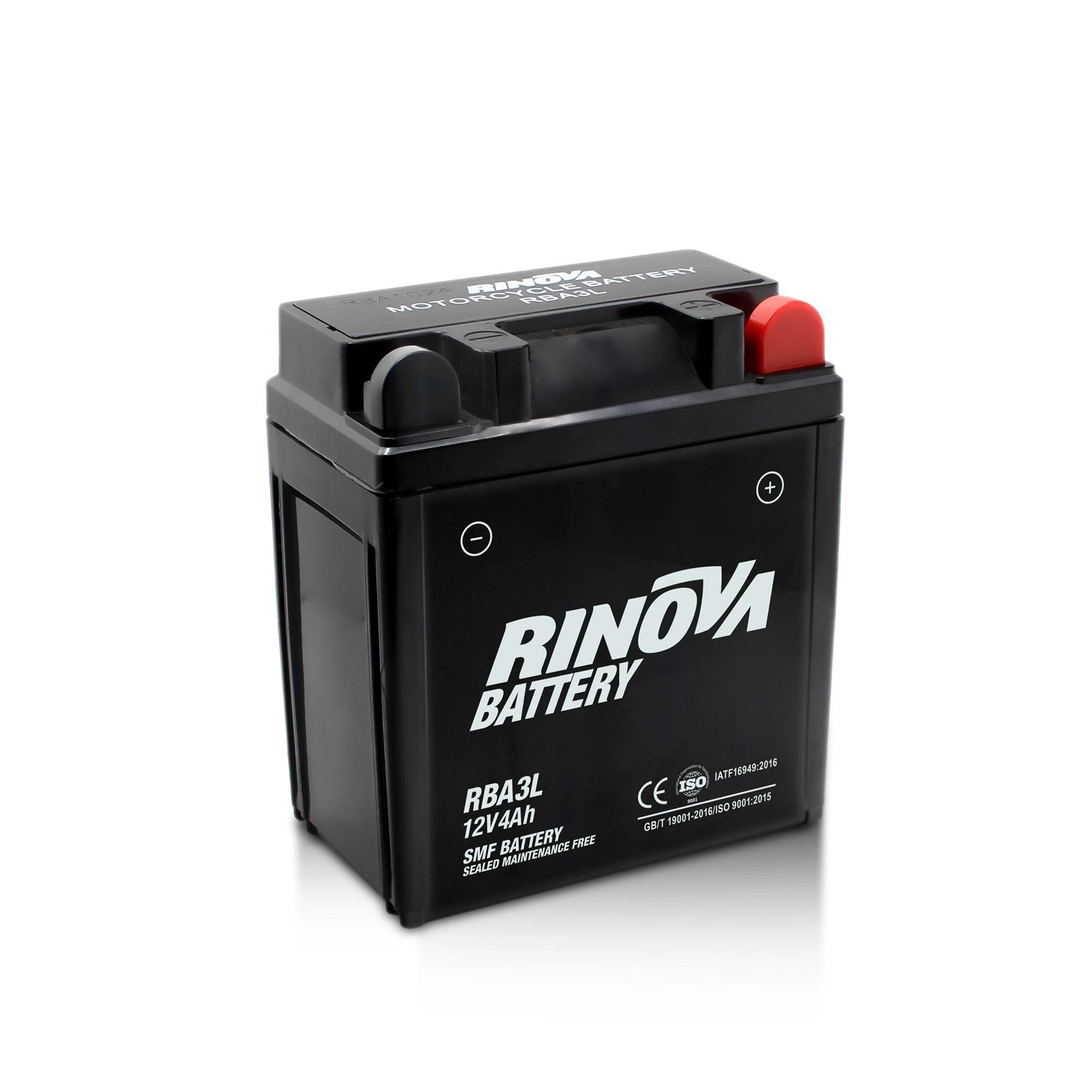Batería Tipo Pila 12V 4Ah para Motocicleta RBA3L Rinova Battery