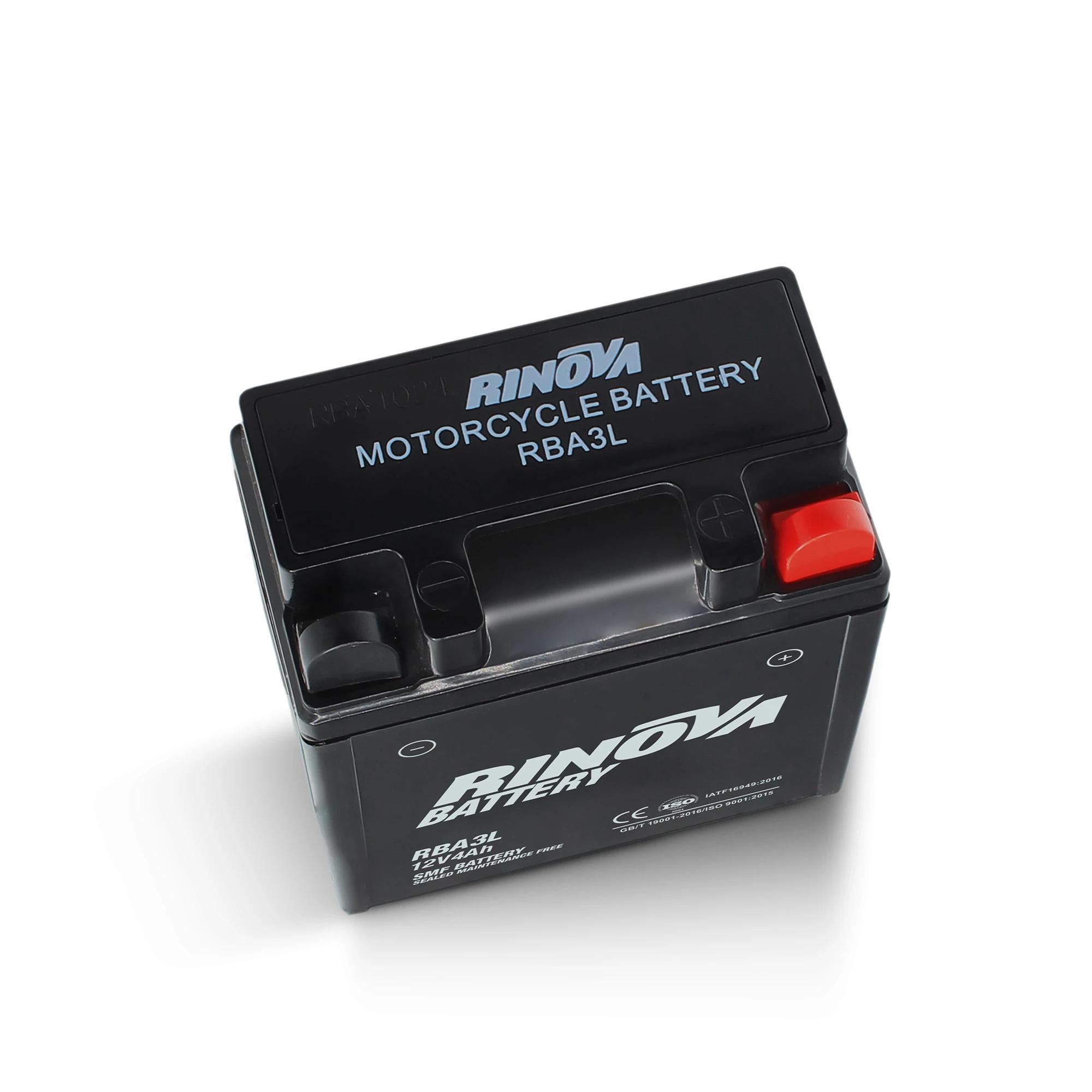 Batería Tipo Pila 12V 4Ah para Motocicleta RBA3L Rinova Battery 3