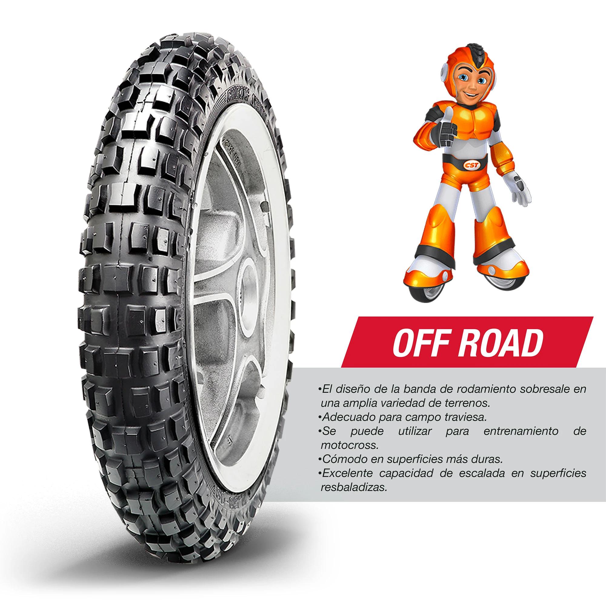 Llanta Moto Off Road 250-10 CST C183A TT 33J 4PR 3