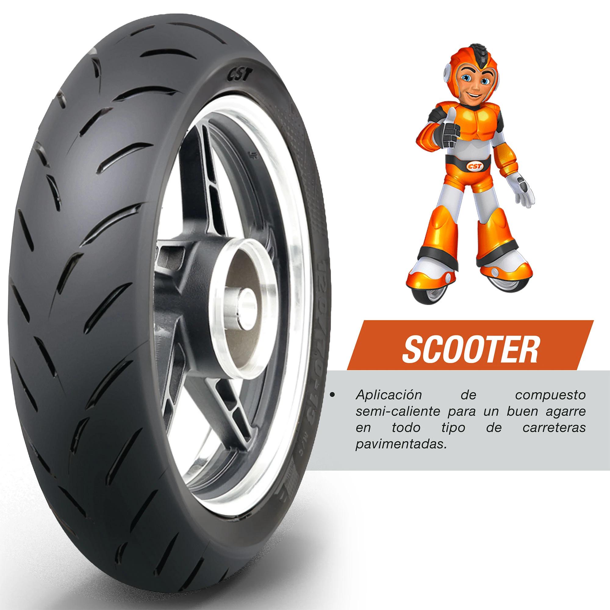 Llanta Moto Scooter 130/70-13 CST CM-TR 63P Sellomatic 3