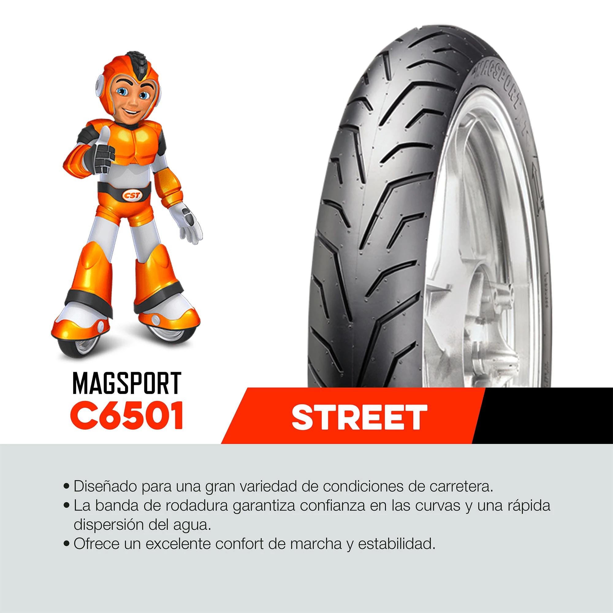 Llanta Moto Pistera 80/90-14 CST C6501 40P Sellomatic 3