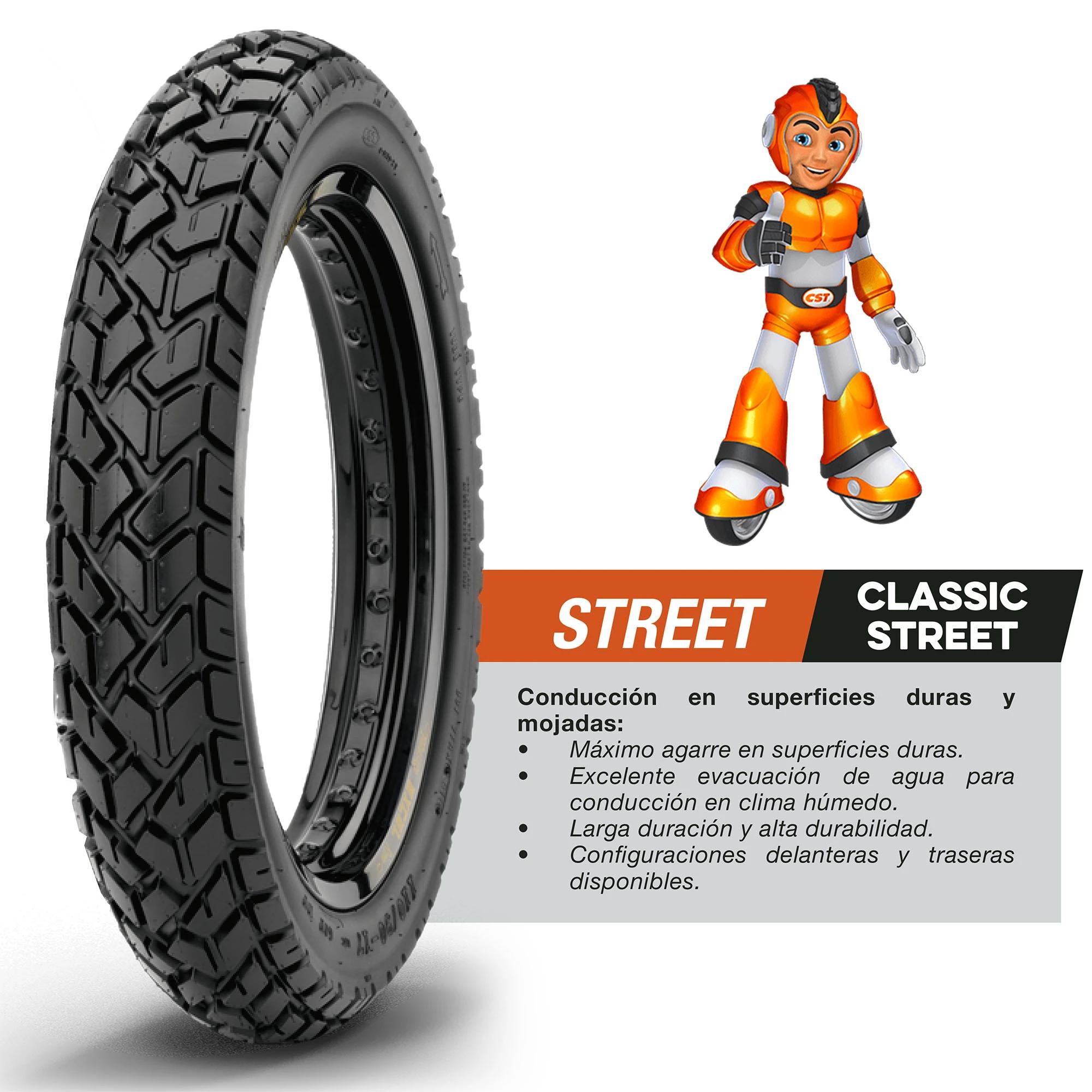 Llanta Moto CST 110/90-17 C6559 TT 60P Street Alto Agarre 3