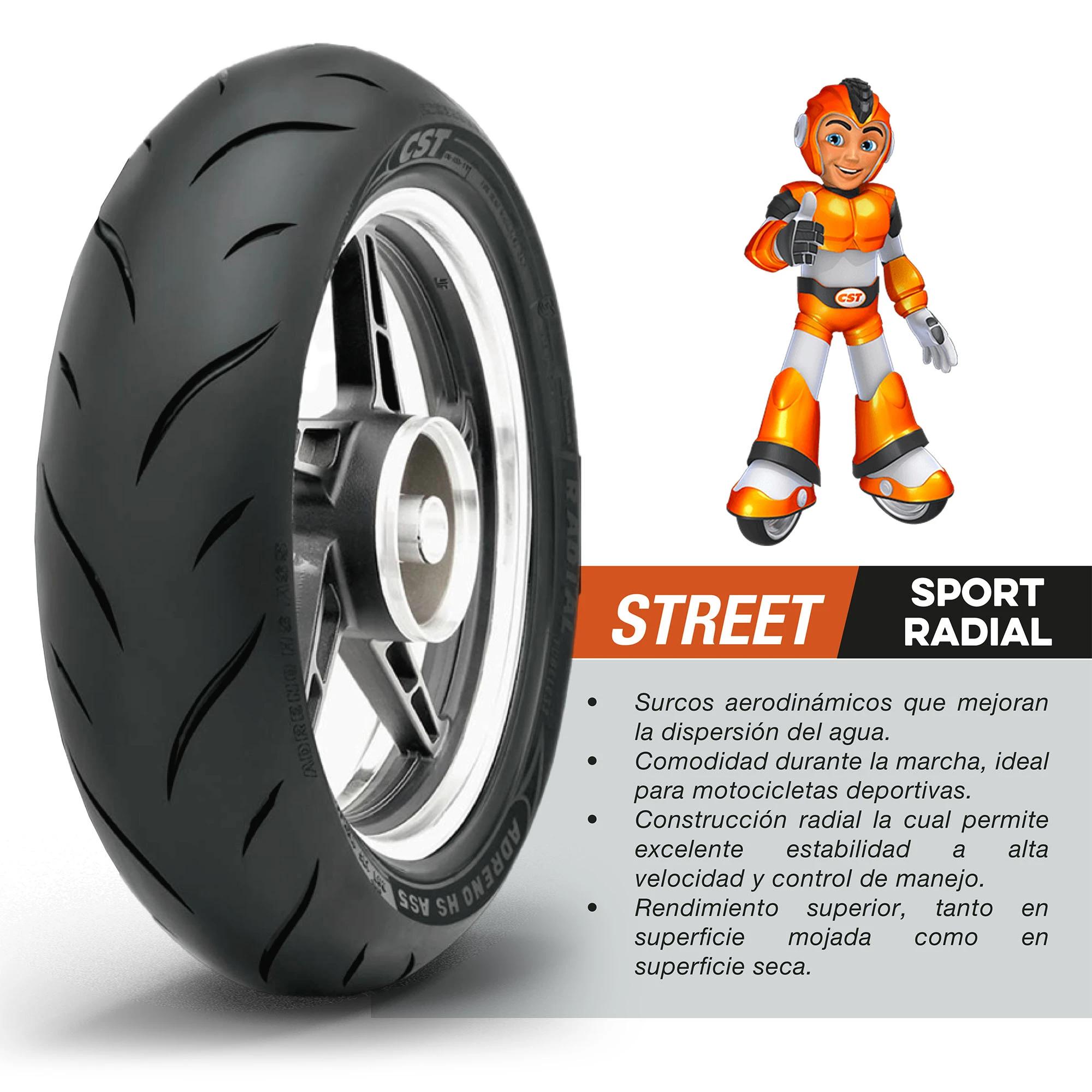 Llanta Moto 160/60ZR17 CM-AS5 TL 69W CST Radial 3