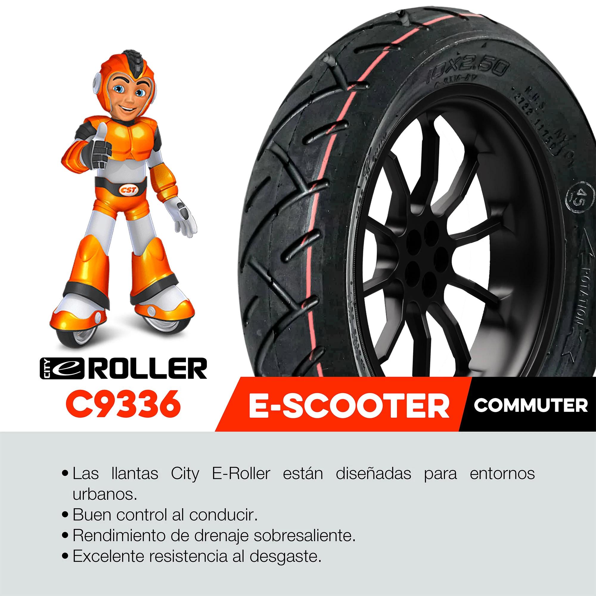 Llanta Patineta Eléctrica 10 X 2.50 TT C9336 4PR CST 3