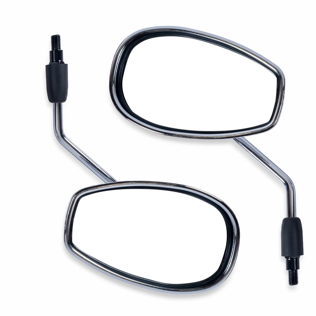 Juego de Espejos Cromados 10 mm Izquierdo y Derecho para Suzuki GN 125 Nova