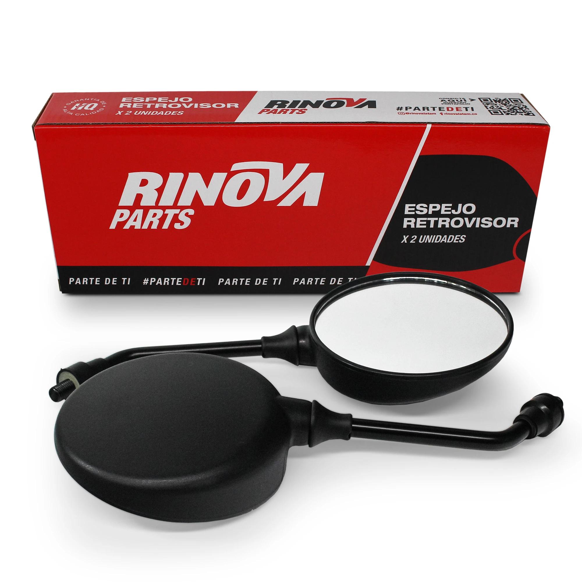 Juego de Espejos 10 mm Izquierdo y Derecho Rosca Contraria para Bajaj Boxer CT100 3