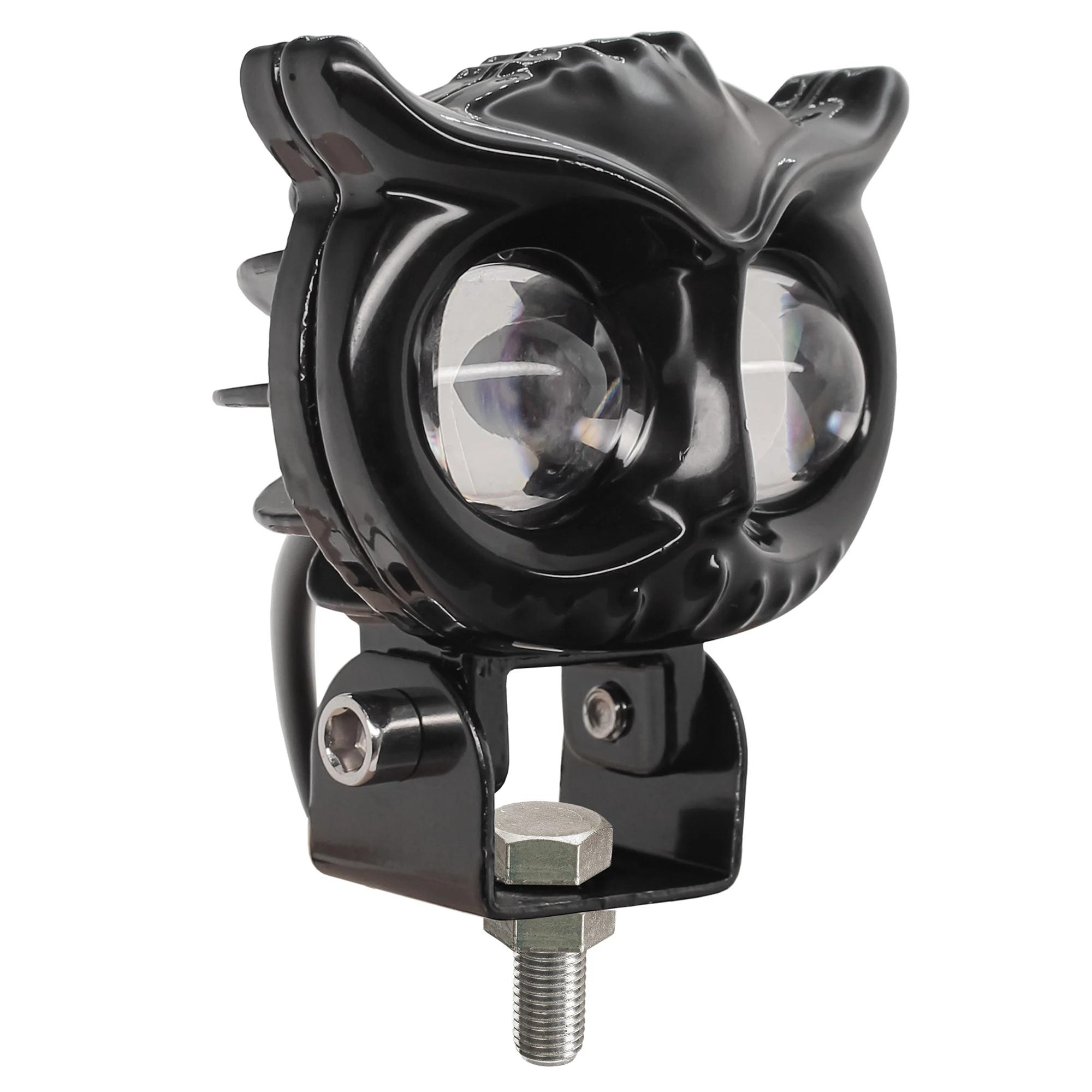 Exploradora LED para Moto Tipo Búho 12V DC Blanco y Ámbar 20W 2400 Lúmenes 2