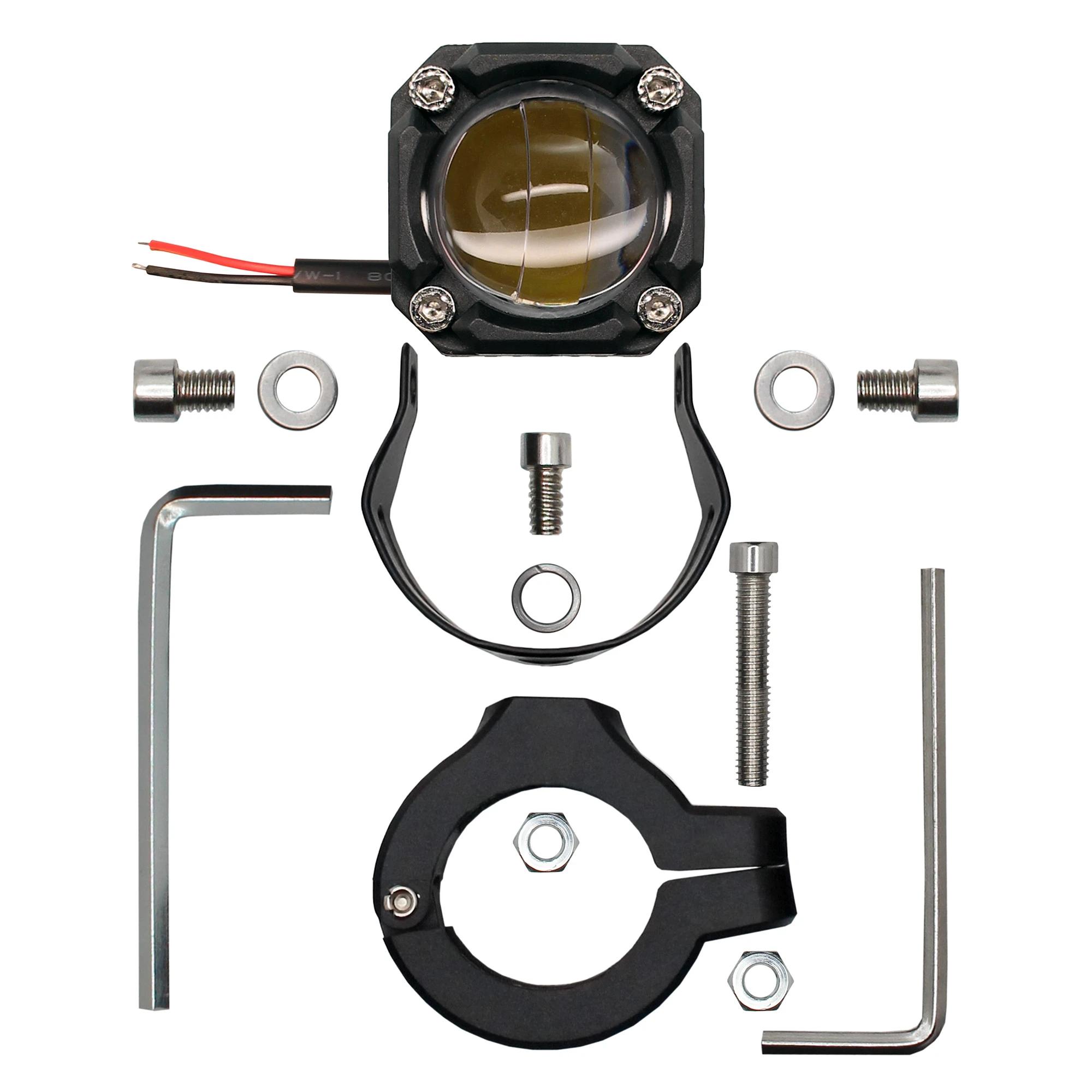 Kit x2 Exploradoras LED Tipo Ojo Diablo para Moto 12V DC 24W 2800 Lúmenes 4