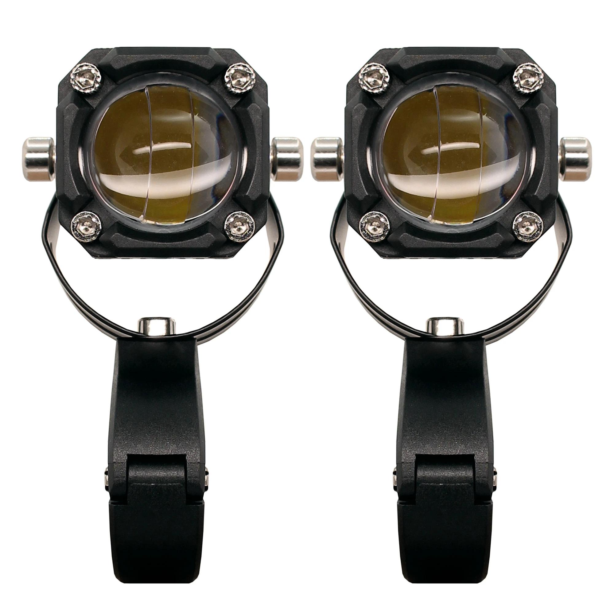 Kit x2 Exploradoras LED Tipo Ojo Diablo para Moto 12V DC 24W 2800 Lúmenes
