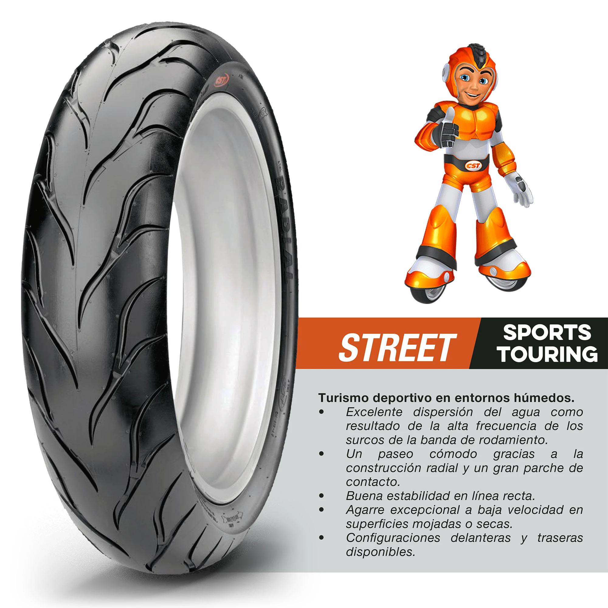 Llanta 140/70R17 CST CM616 TL 66H Trasera para Moto 4