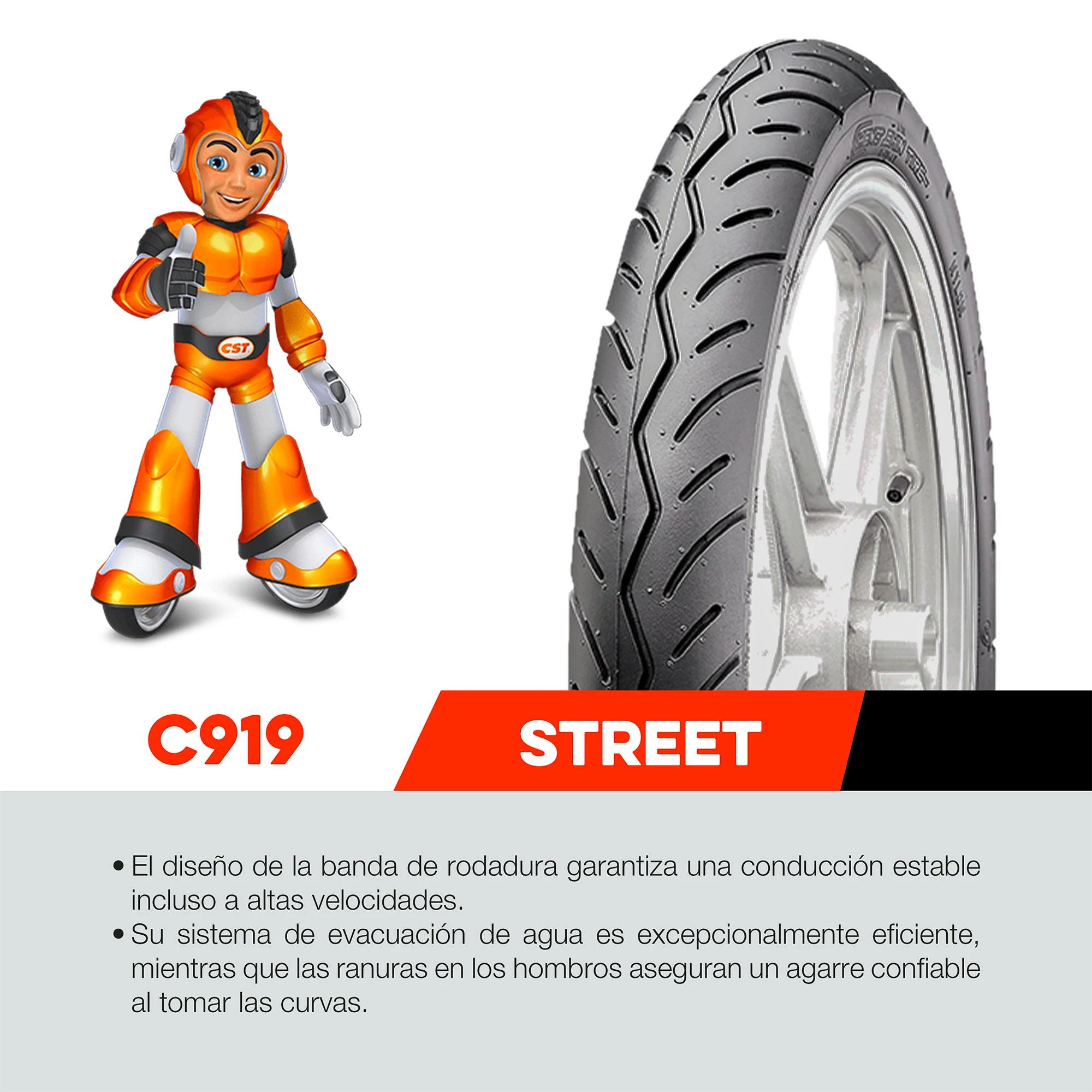 Llanta 2.50-18 CST C919 TT 49P 4PR Delantera 3