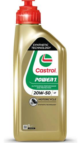 Aceite Lubricante Moto Para Motor Castrol Power 1 20w-50 Sintético 4t