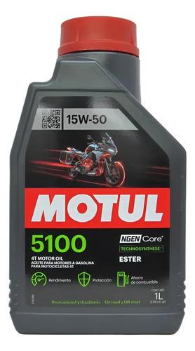 Aceite Moto Motul 5100 15w50 Api Sp Ma2 Semisintético X1 L.